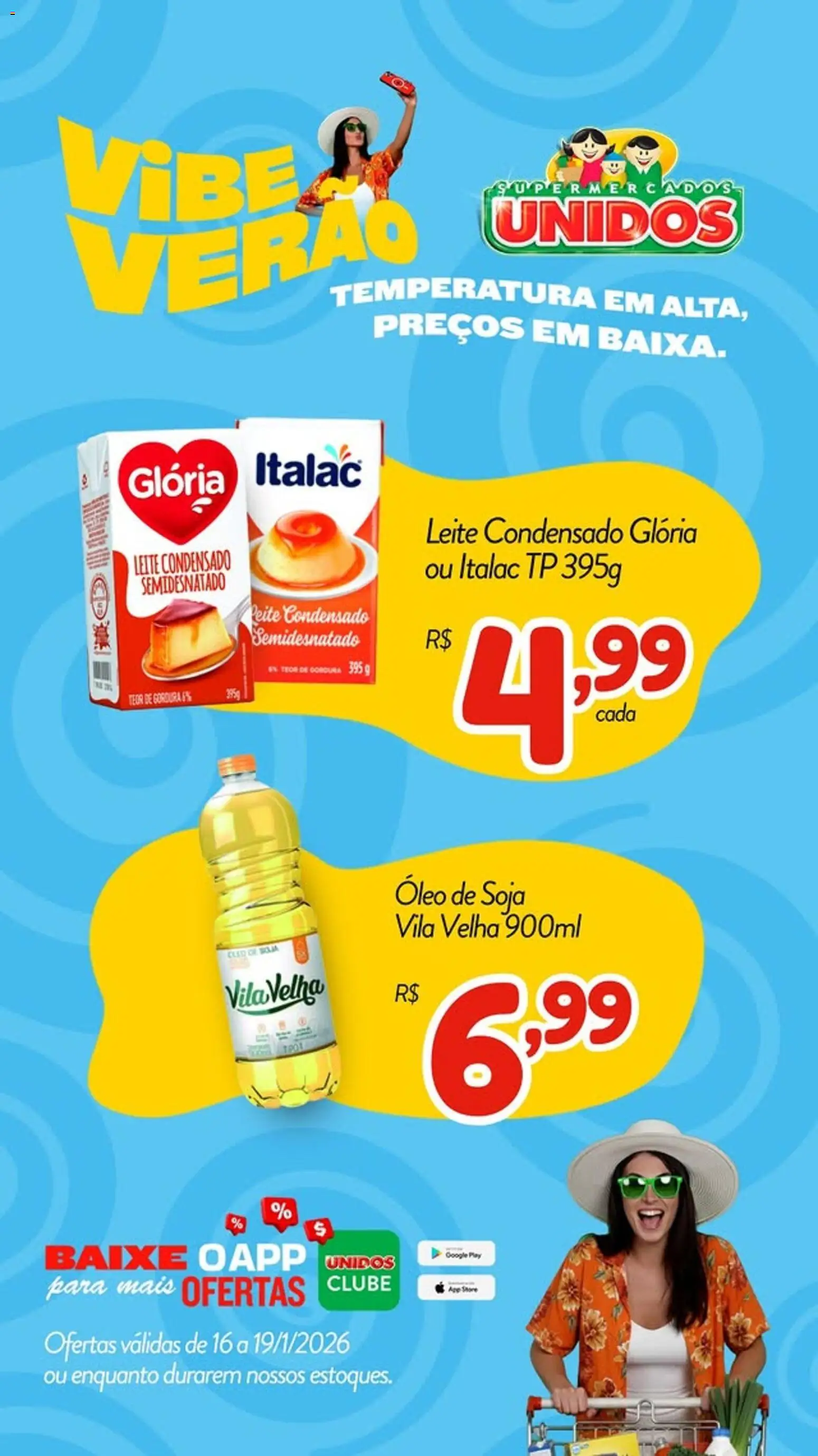 Supermercados Unidos Folheto - válido de 16.01.2026 | Página: 6 | Produtos: Leite, Óleo, Leite condensado, Soja