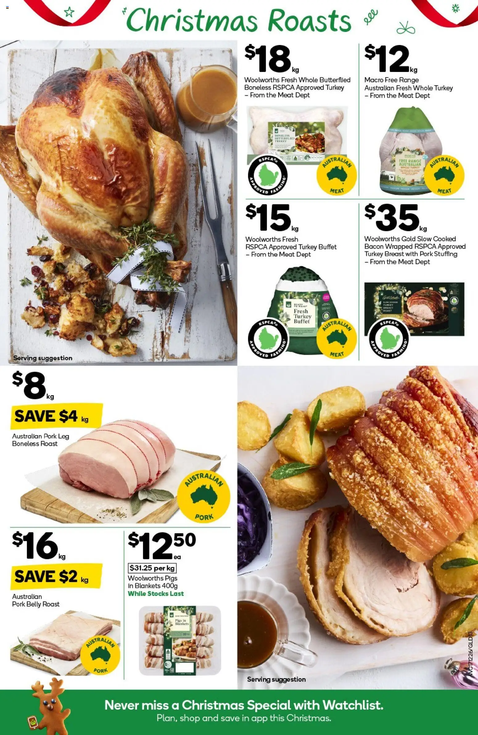 Woolworths catalogue - valid from 17.12.2025 | Page: 13 | Products: Bacon, Pork, Meat, Turkey
