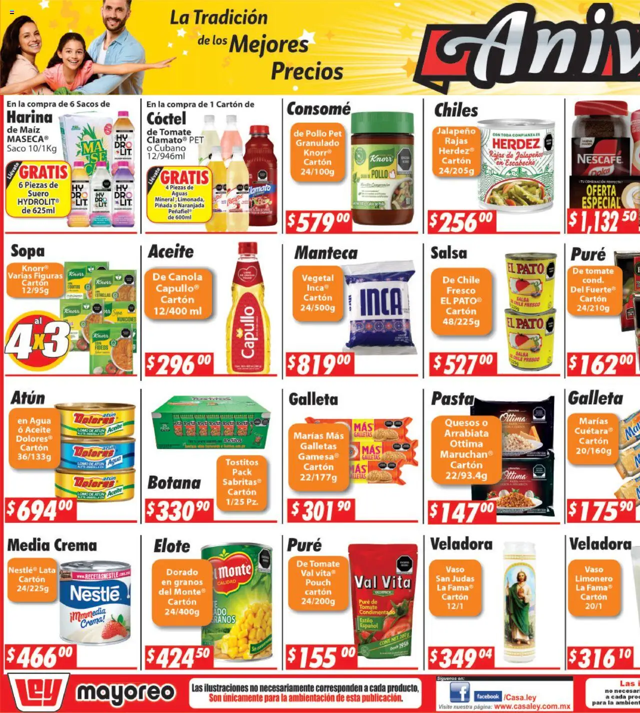 Nuevas ofertas de Casa Ley válidas en toda la República Mexicana desde el 20.10.2025. ¡Encuentra las mejores ofertas en Casa Ley folleto Mayoreo! | Página: 5 | Productos: Crema, Agua, Fideos, Pasta