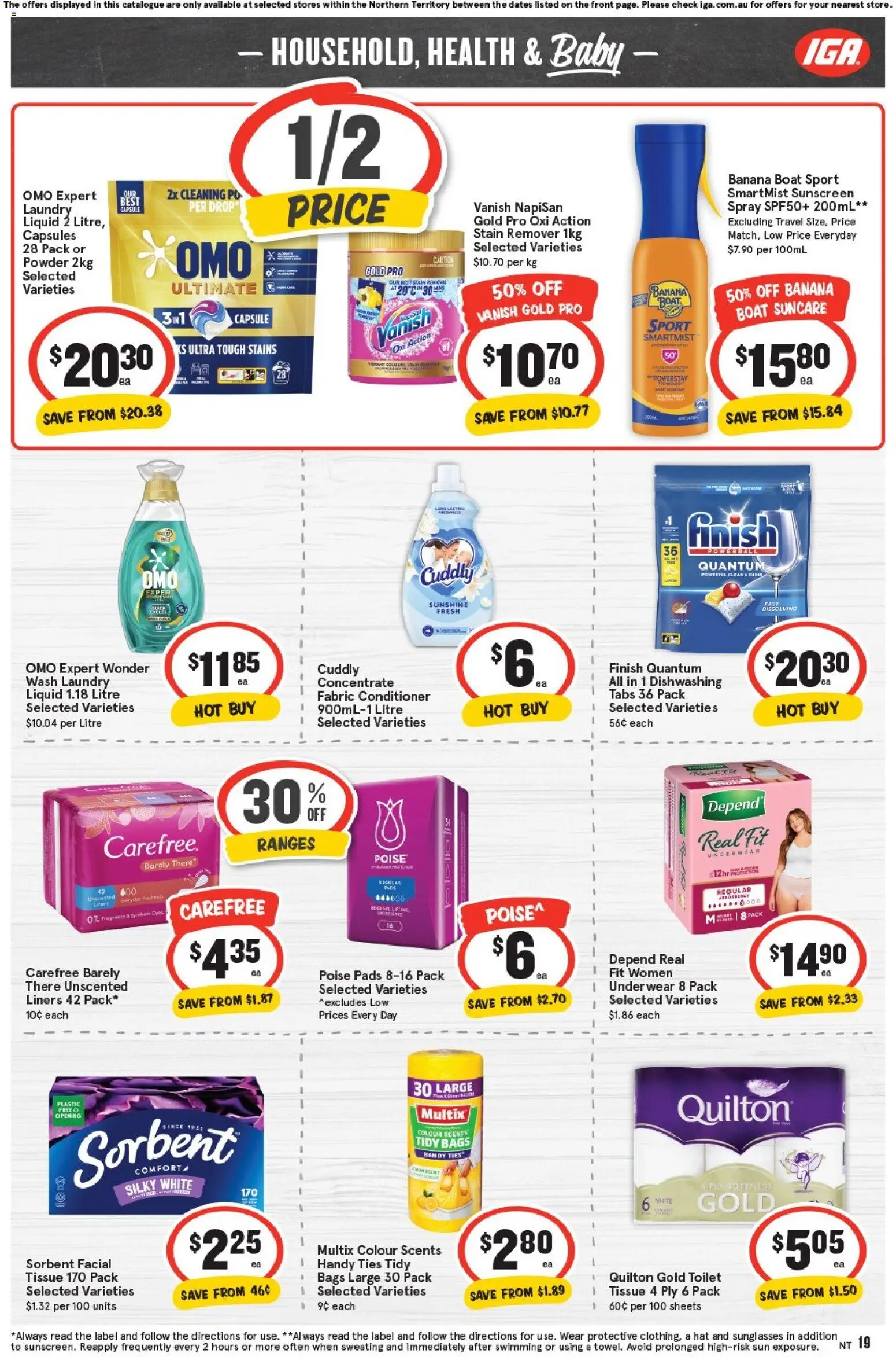 IGA catalogue - valid from 29.10.2025 | Page: 15 | Products: Powder, Underwear, Hat, Laundry