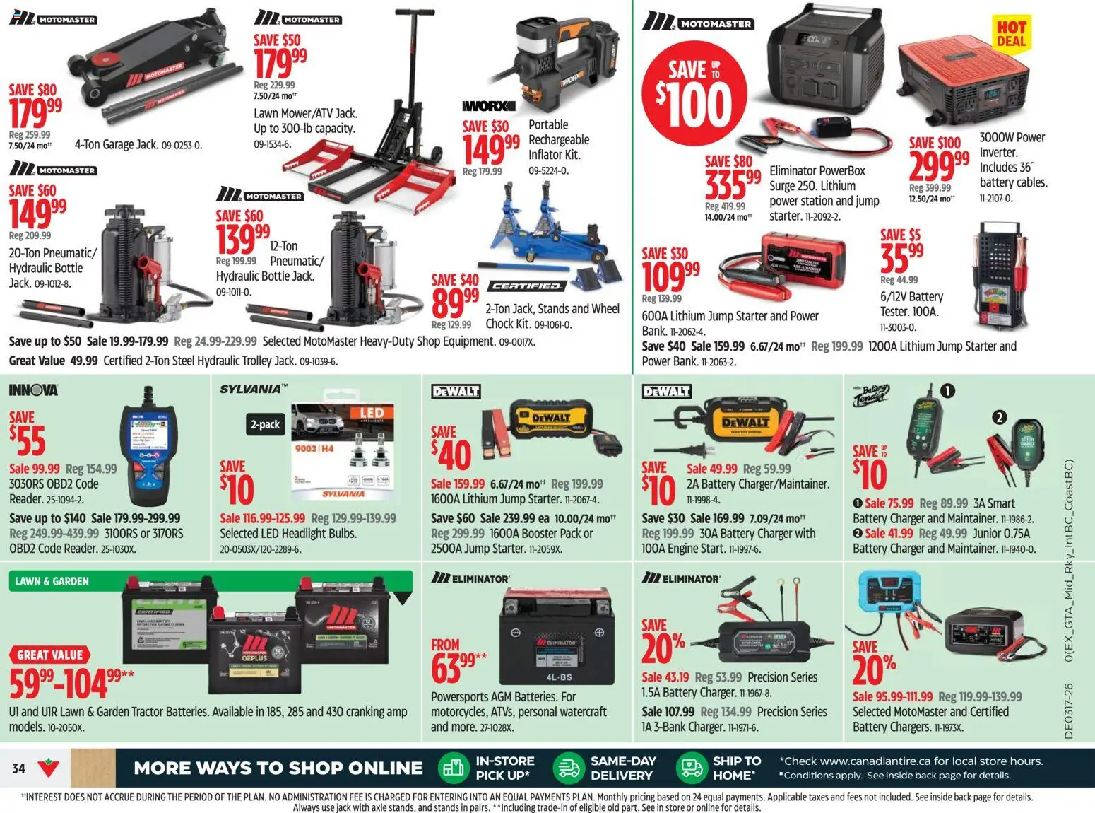 Canadian Tire flyer valid from 23.04.2026 | Page: 34 | Products: Battery