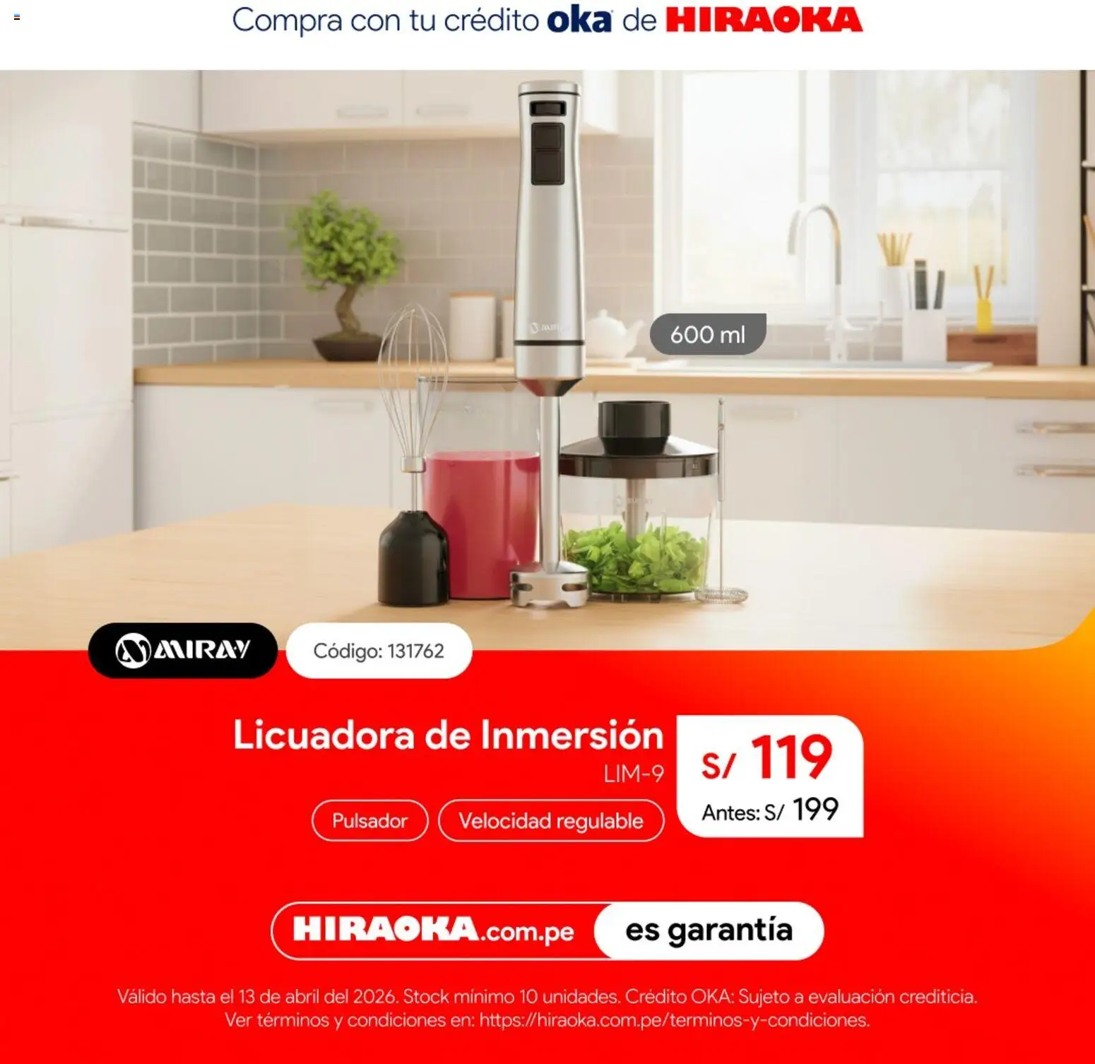 Catálogo Hiraoka válido desde 09.04.2026 | Página: 4 | Productos: Licuadora