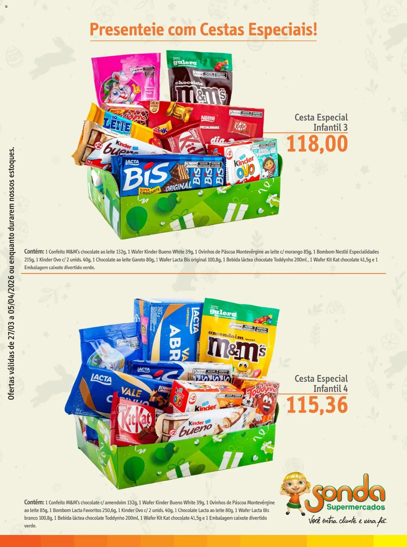 Sonda Folheto - válido de 27.03.2026 | Página: 9 | Produtos: Amendoim, Leite, Cesta, Bebida