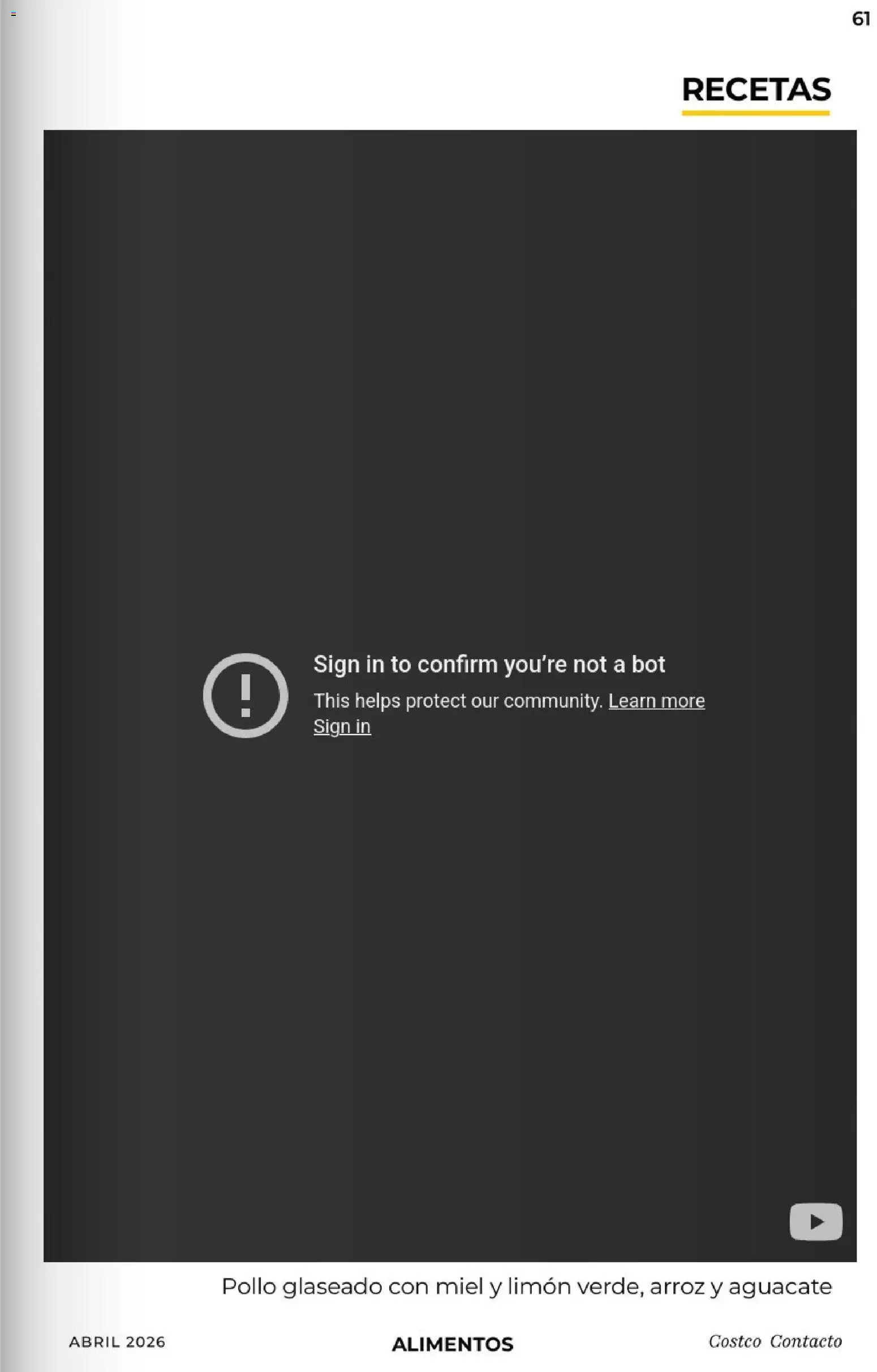 Nuevas ofertas de Costco válidas en toda la República Mexicana desde el 01.04.2026. ¡Encuentra las mejores ofertas en Costco Revista Abril 2026! | Página: 61 | Productos: Pollo, Limón, Aguacate, Arroz