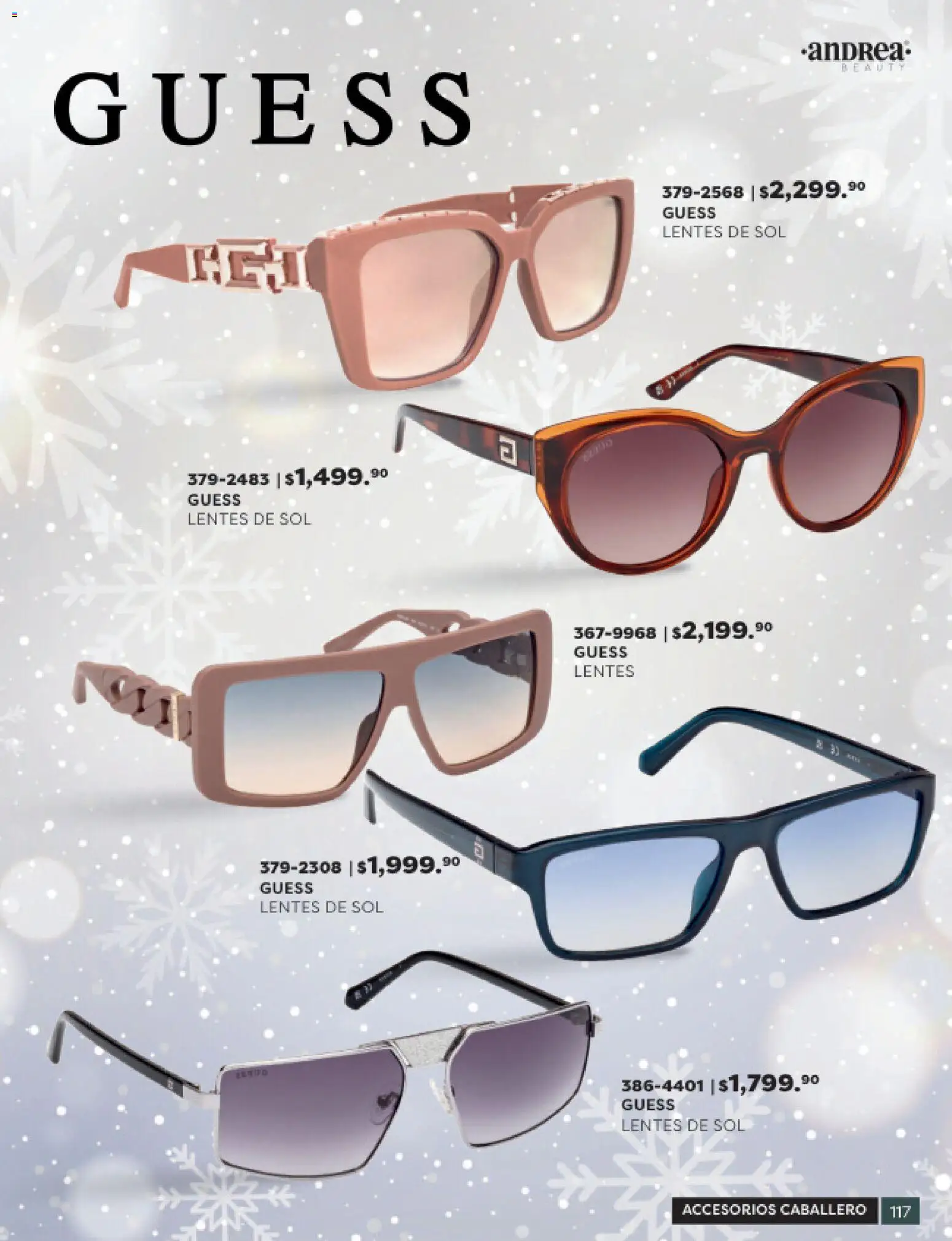 Nuevas ofertas de Andrea válidas en toda la República Mexicana desde el 31.10.2025. ¡Encuentra las mejores ofertas en Andrea catálogo Beauty! | Página: 117 | Productos: Lentes, Lentes de sol