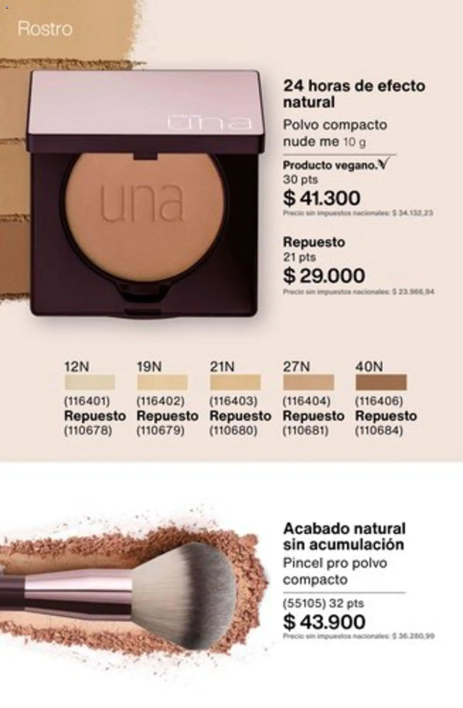 Catálogo Natura Ciclo 1/2026 │ válido desde el 04.12.2025 | Página: 114 | Productos: Polvo, Pincel, Polvo compacto
