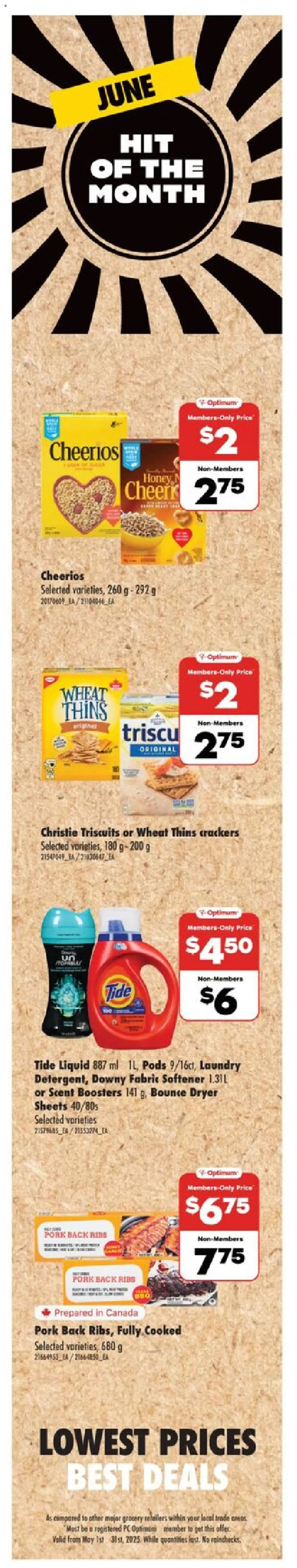 Real Canadian Superstore flyer valid from 29.05.2025 | Page: 37 | Products: PC, Dryer, Fabric softener, Pork