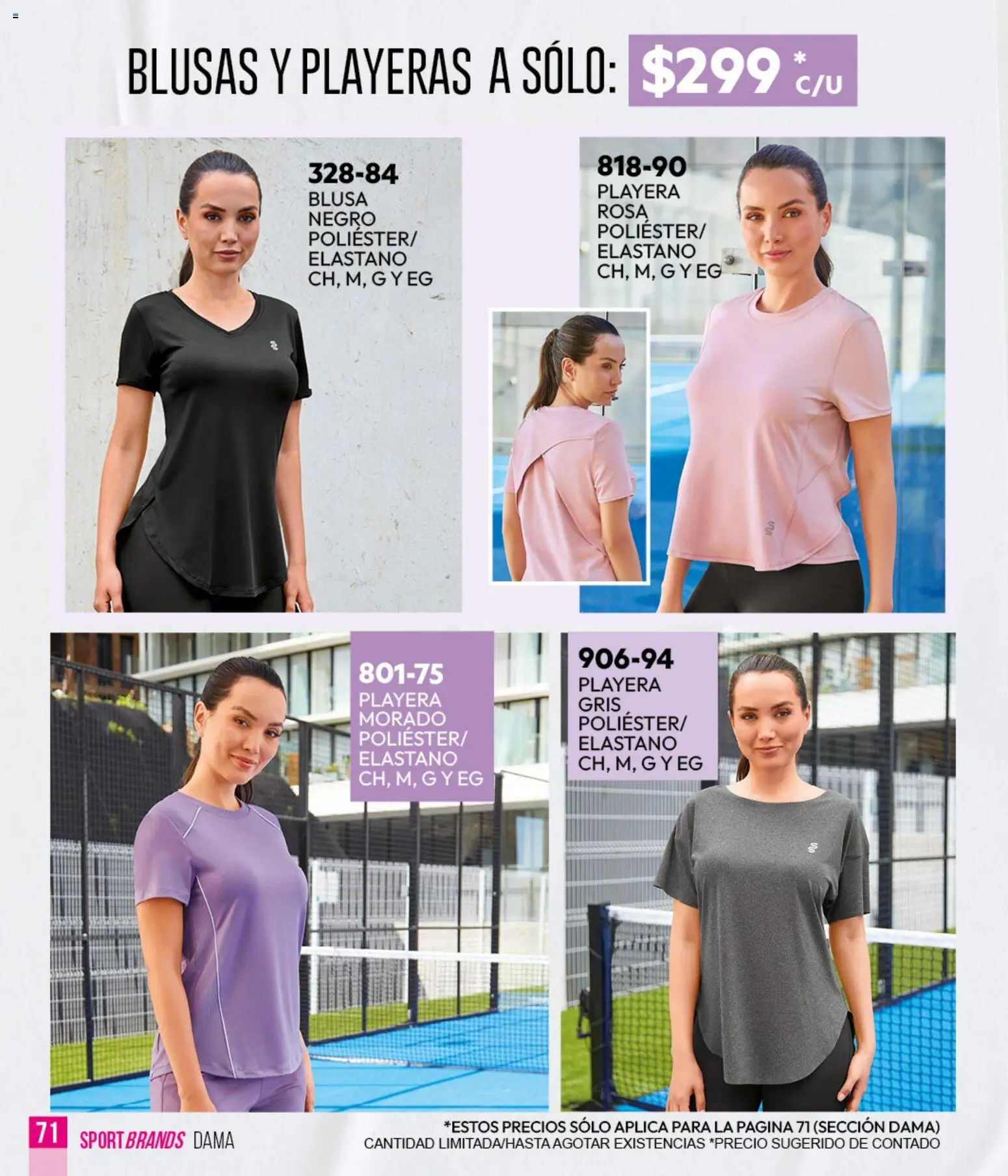 Nuevas ofertas de Cklass válidas en toda la República Mexicana desde el 05.03.2026. ¡Encuentra las mejores ofertas en Cklass catálogo Verano Sportbrands Dama! | Página: 72 | Productos: Blusa, Playera