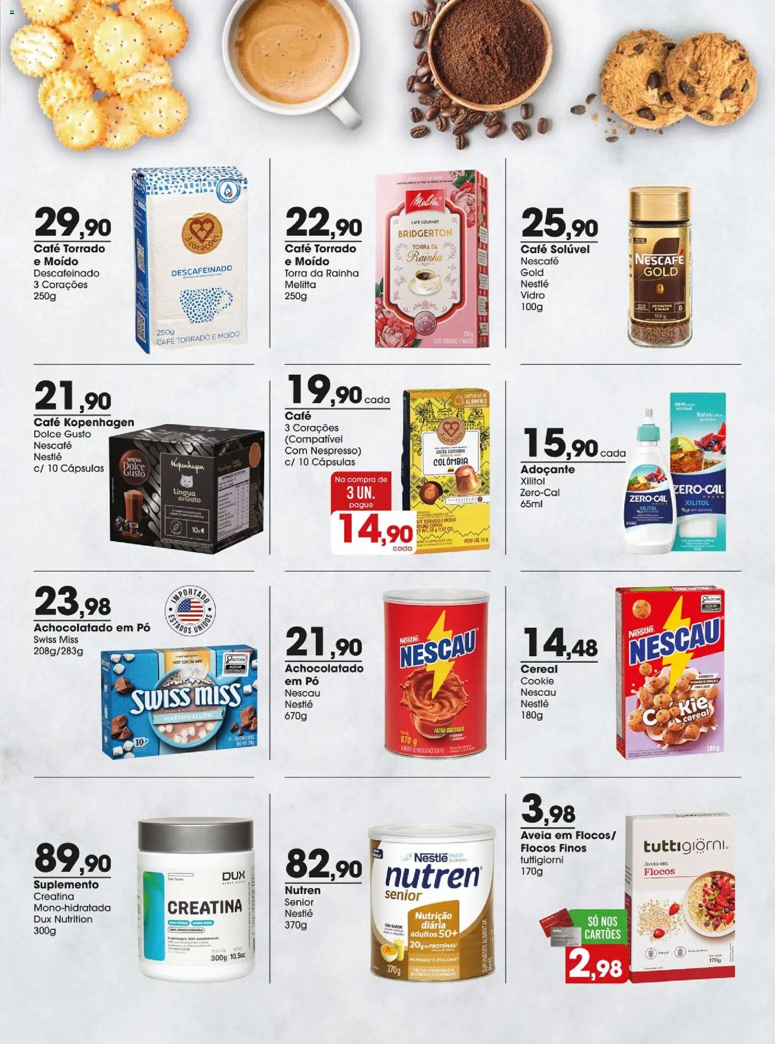 Zaffari Folheto - válido de 28.04.2026 | Página: 7 | Produtos: Creatina, Achocolatado, Açúcar, Café solúvel