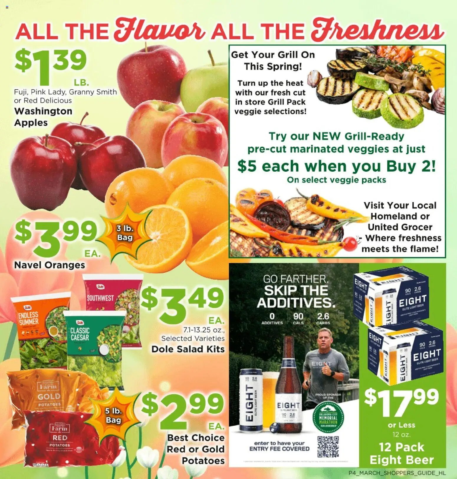 Homeland Bring Savings Home Shopper's Guide - valid from 01.03.2026 | Page: 4 | Products: Apples, Oranges, Salad, Grill