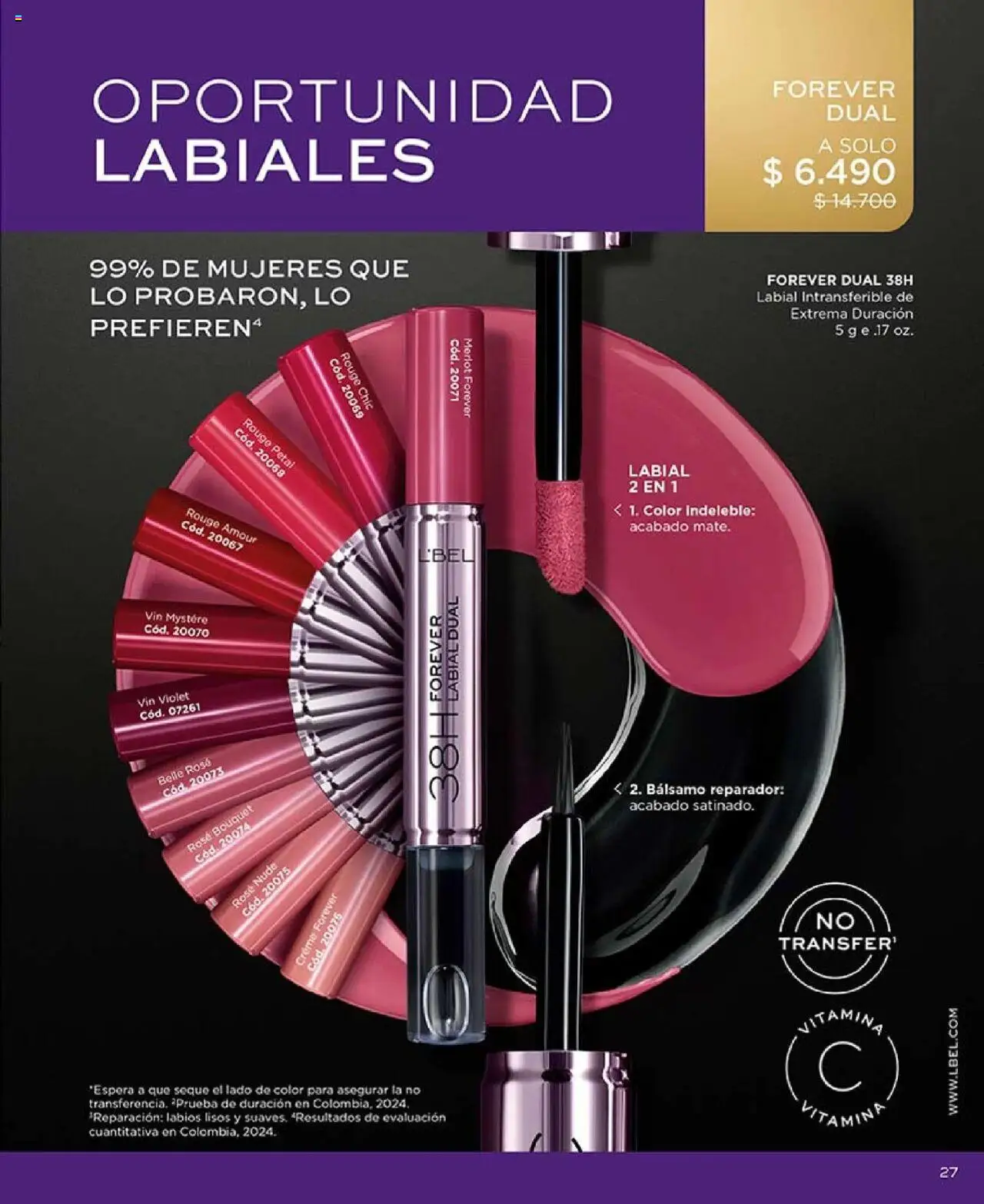 Catálogo L'Bel Campaña 14 │ válido desde el 31.08.2025 | Página: 27 | Productos: Bálsamo, Labial
