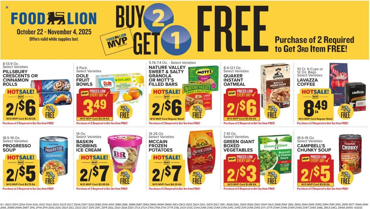 Food Lion Weekly Ad - valid from 22.10.2025 | Page: 14 | Products: Broccoli, Cheese, Potatoes, Sugar