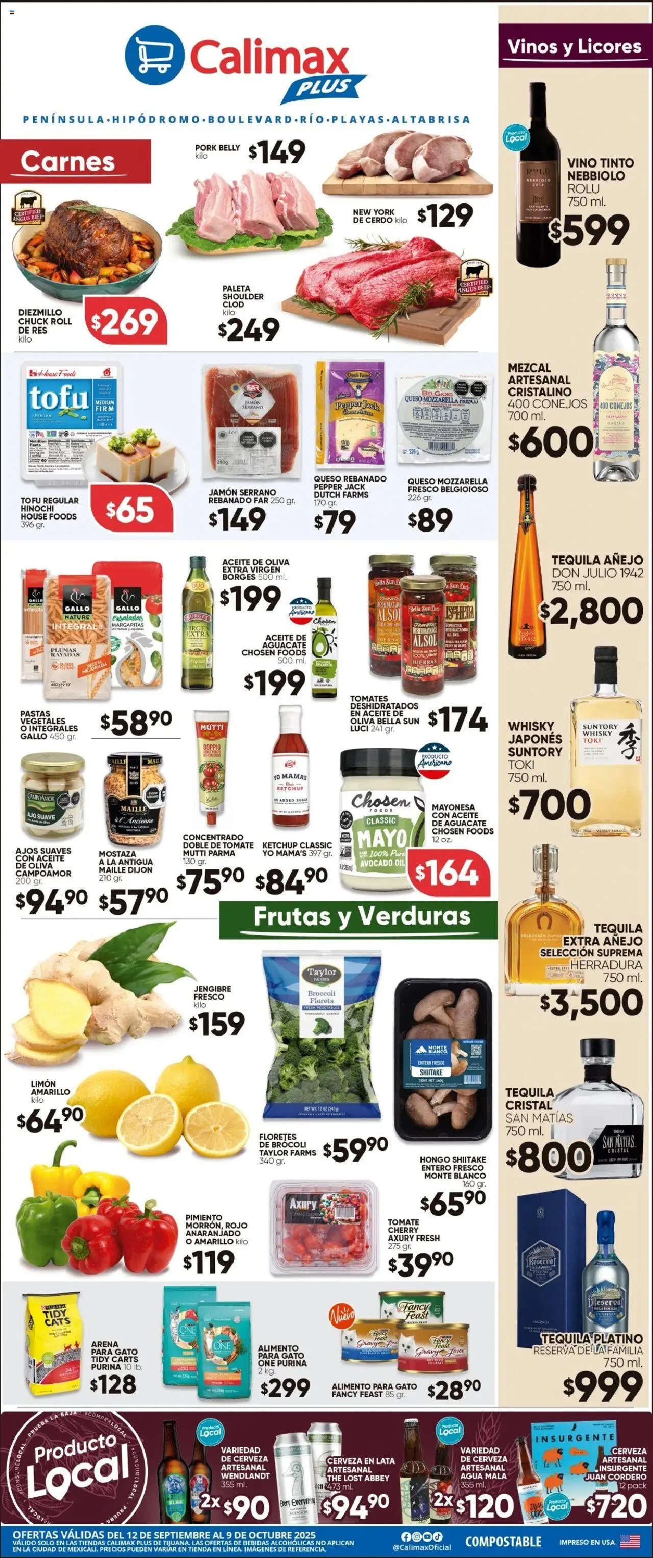 Nuevas ofertas de Calimax válidas en toda la República Mexicana desde el 12.09.2025. ¡Encuentra las mejores ofertas en Calimax - Folleto Plus! | Página: 4 | Productos: Mostaza, Aceite, Pimiento, Vino