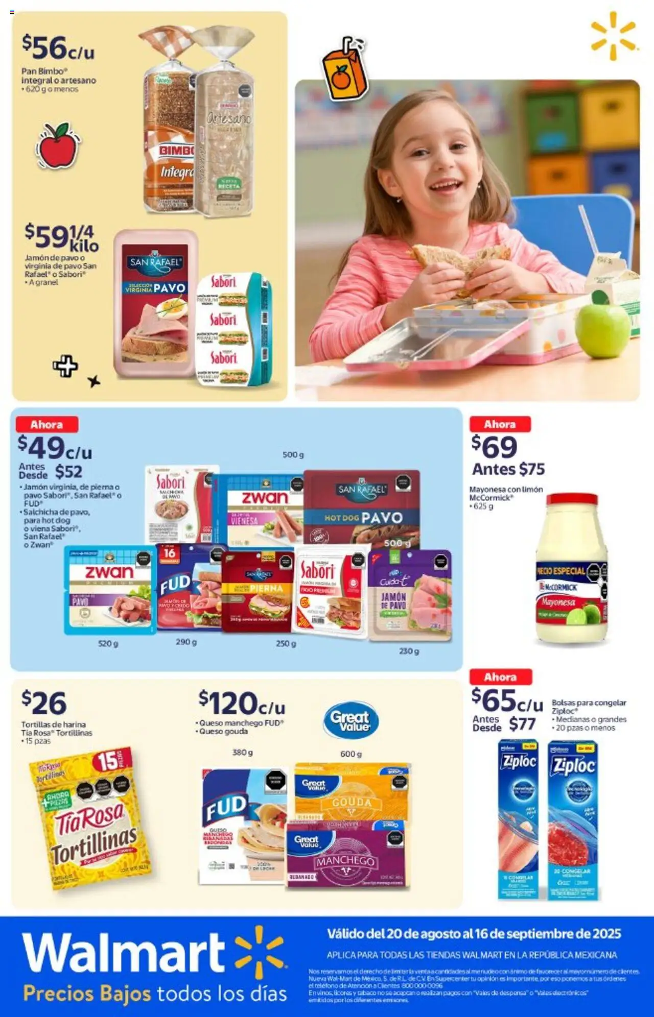 Nuevas ofertas de Walmart válidas en toda la República Mexicana desde el 20.08.2025. ¡Encuentra las mejores ofertas en Walmart - Folleto Regreso a Clases! | Página: 23 | Productos: Mayonesa, Salchicha, Queso, Despensa