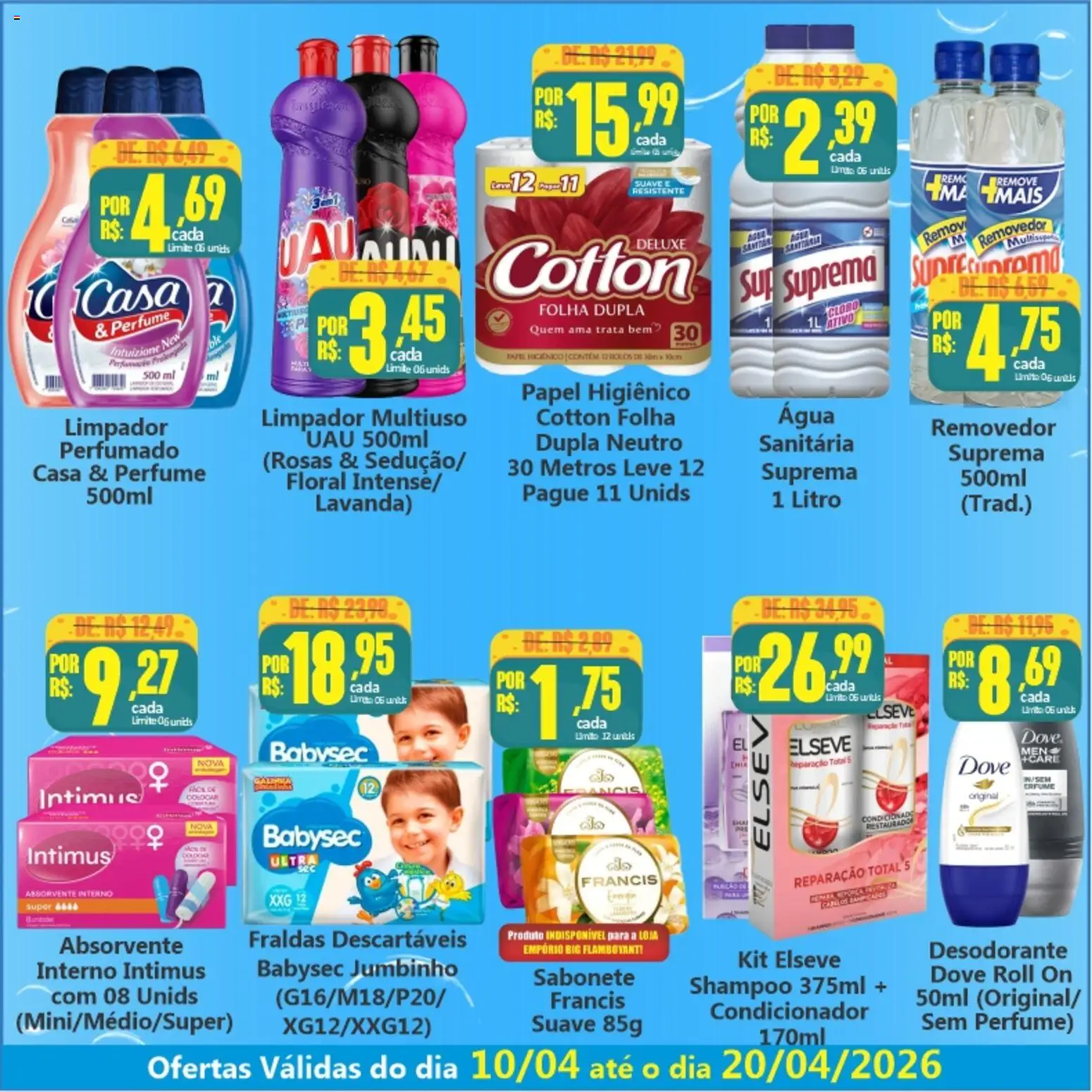 Big Supermercados Folheto - válido de 10.04.2026 | Página: 2 | Produtos: Shampoo, Sabonete, Dove, Absorvente