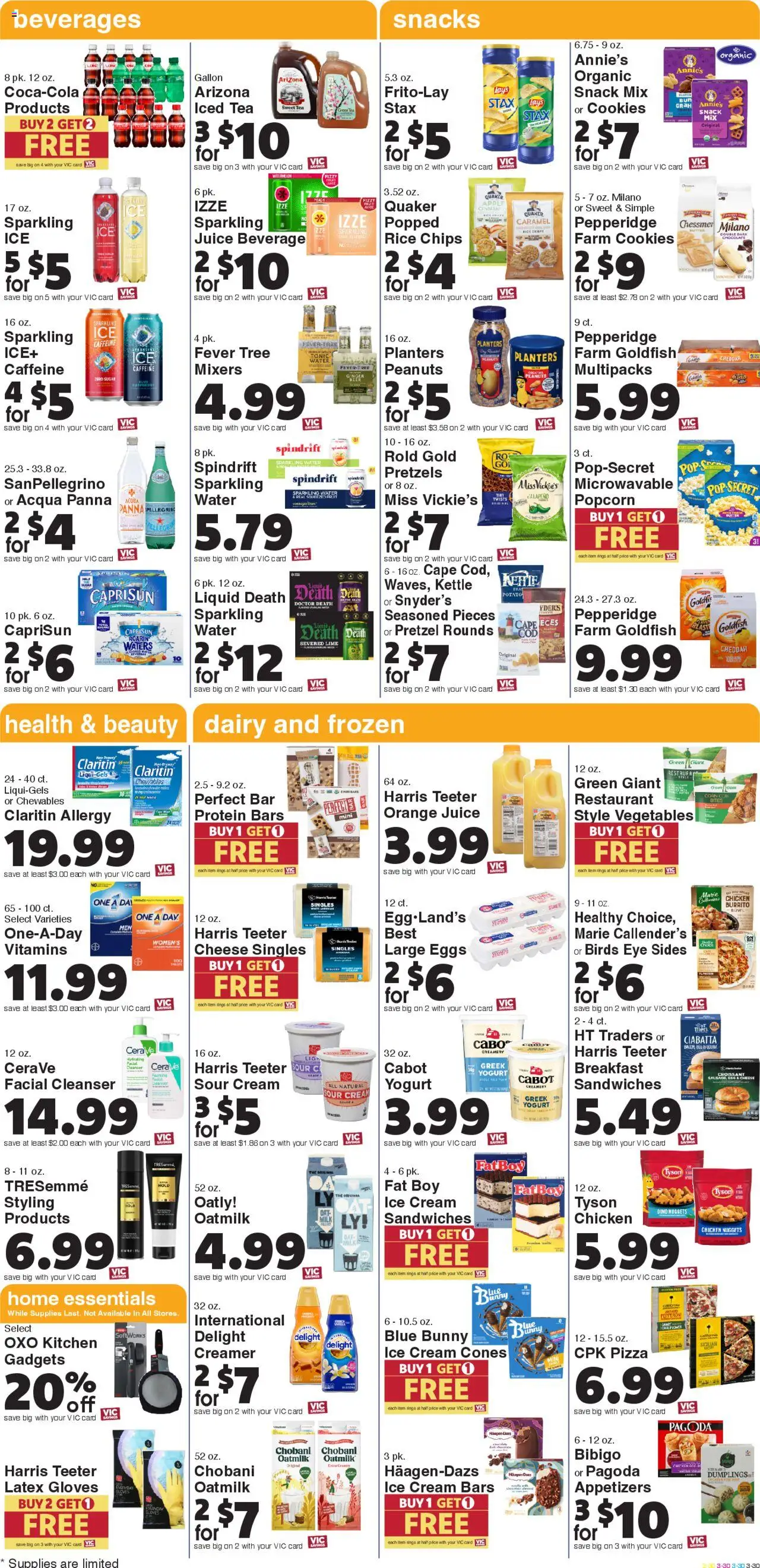 Harris Teeter Weekly Ad - valid from 06.08.2025 | Page: 5 | Products: Milk, Tea, Cookies, Gloves
