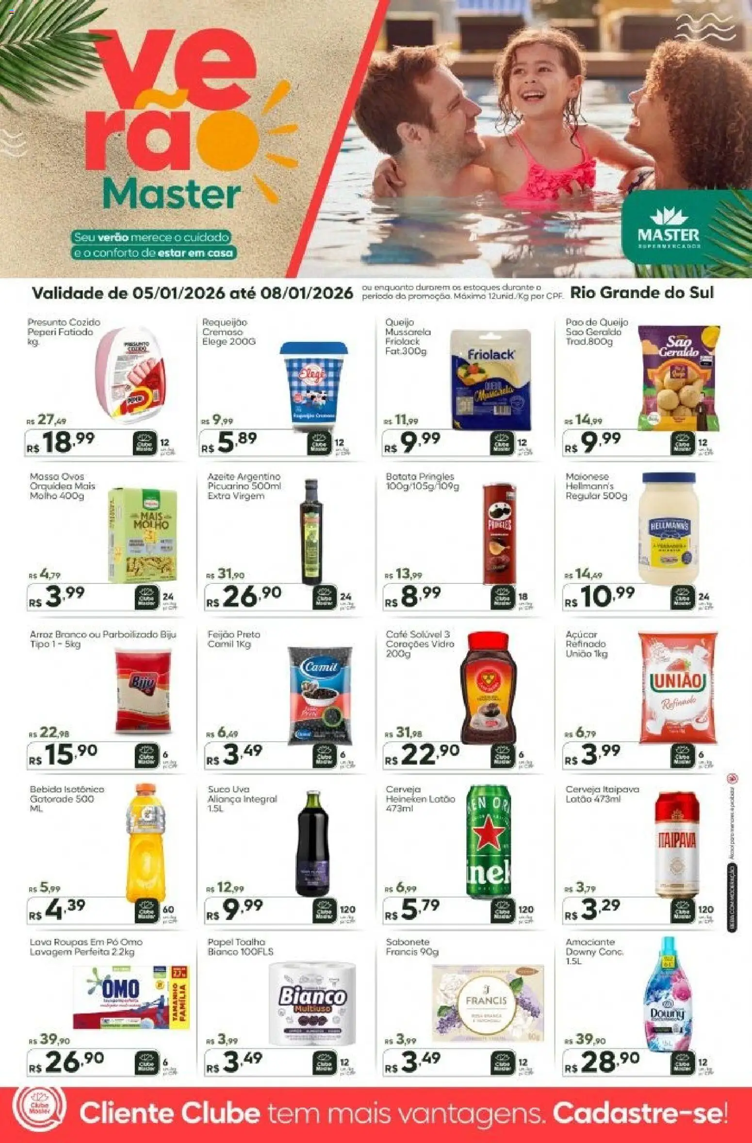 Master Folheto - válido de 05.01.2026 | Página: 1 | Produtos: Café, Heineken, Mussarela, Amaciante