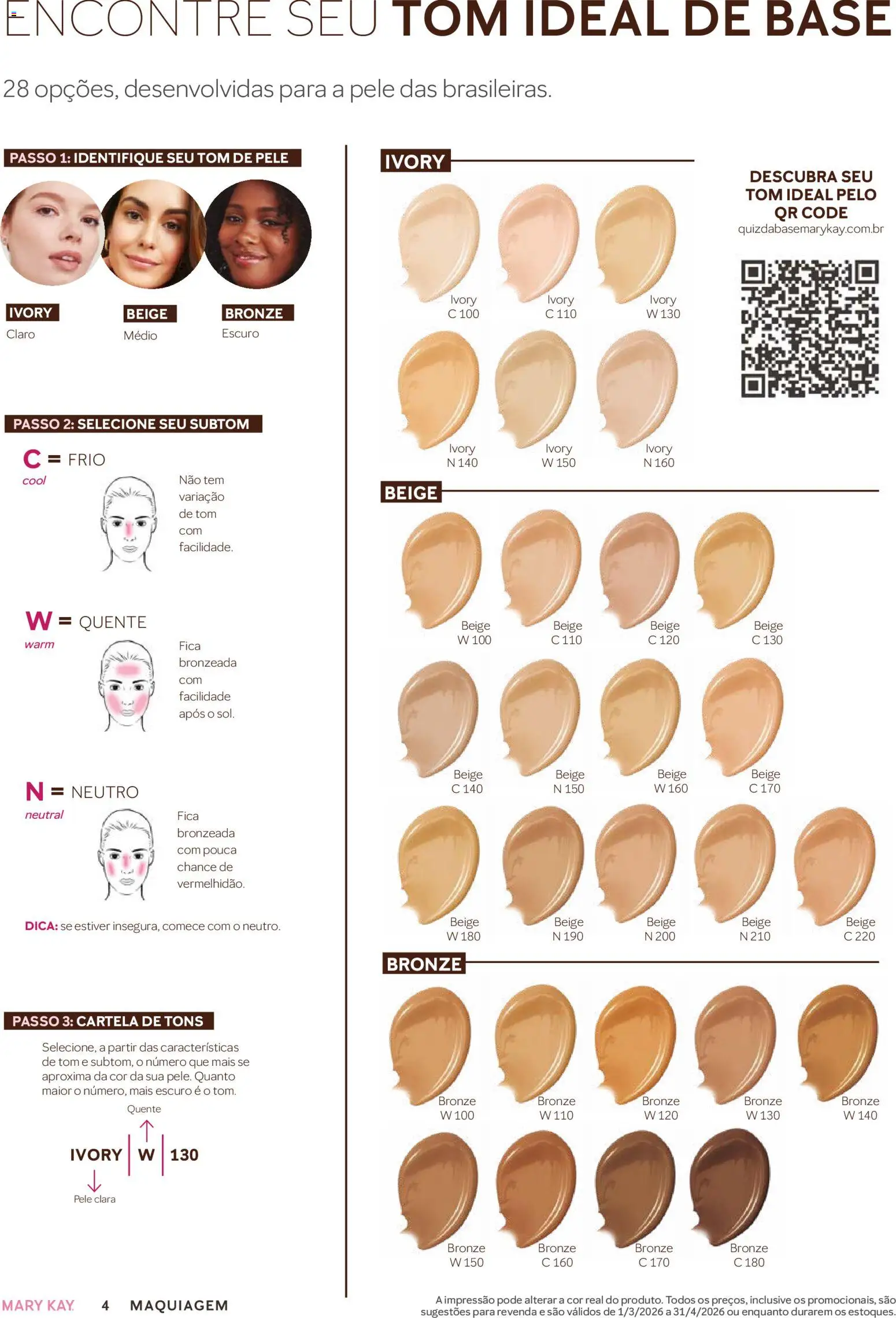 Mary Kay Folheto - válido de 01.03.2026 | Página: 4 | Produtos: Maquiagem, Base