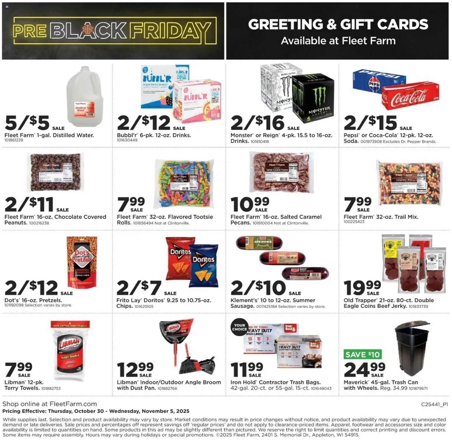Mills Fleet Farm Weekly Ad - valid from 30.10.2025 | Page: 28 | Products: Chocolate, Beef, Pepper, Iron