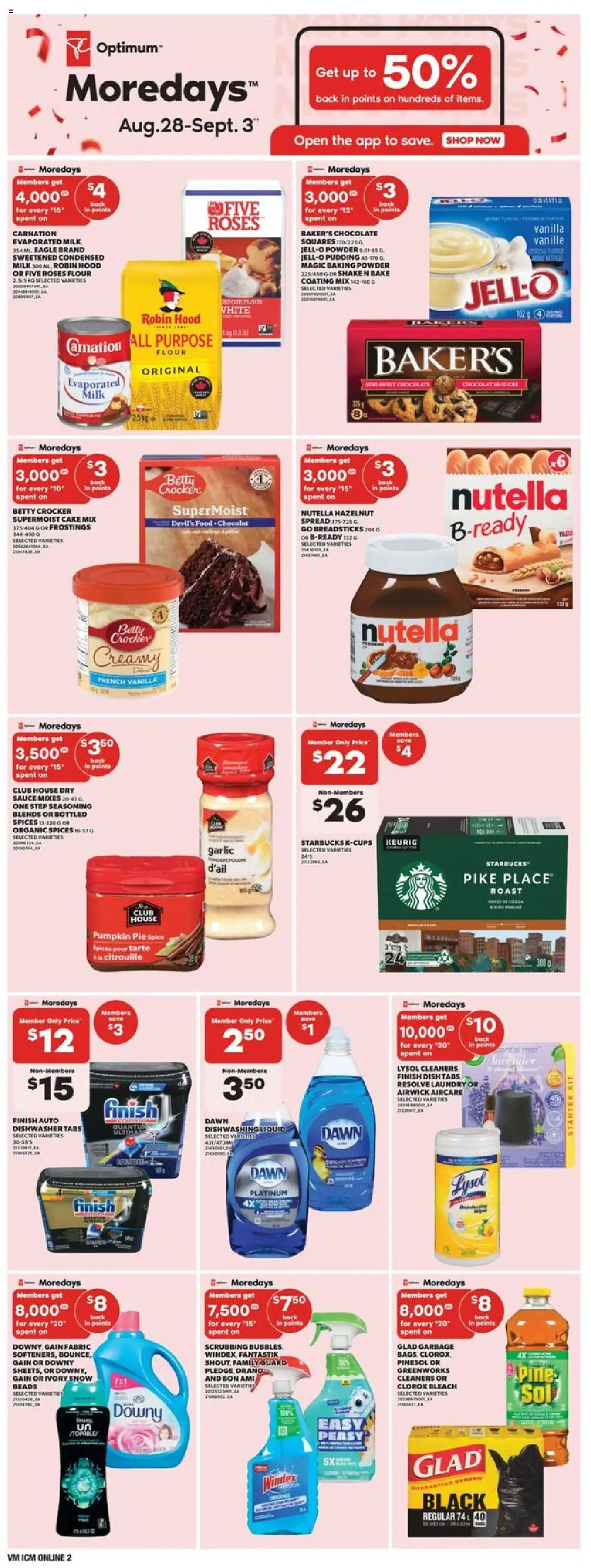 Valu Mart flyer valid from 28.08.2025 | Page: 8 | Products: Powder, Milk, Chocolate, Pumpkin