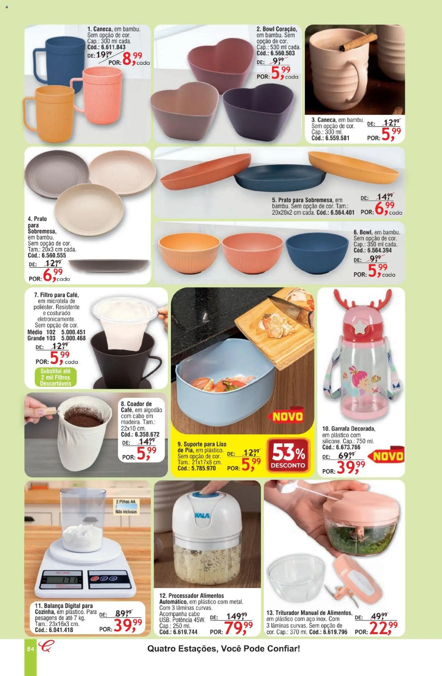 Quatro Estações Folheto - válido de 01.02.2026 | Página: 80 | Produtos: Pilhas, Balança, Processador, Algodão