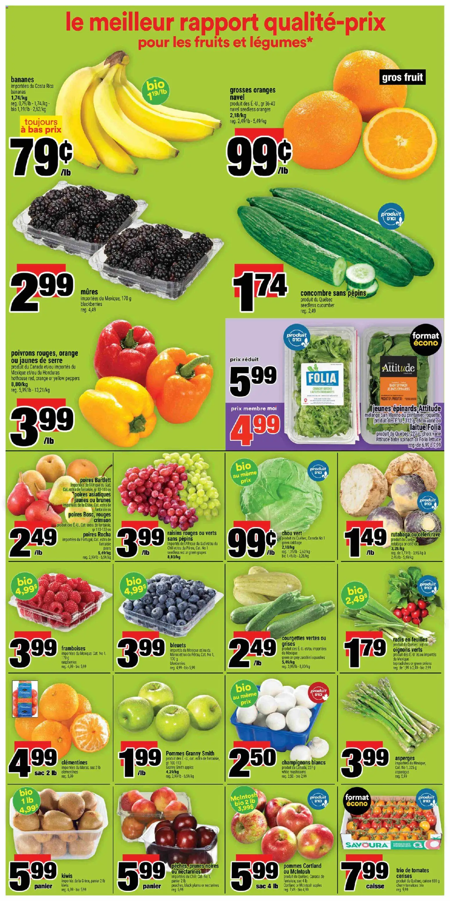 Super C flyer valid from 26.03.2026 | Page: 5 | Products: Apples, Oranges, Tomatoes, Bananas