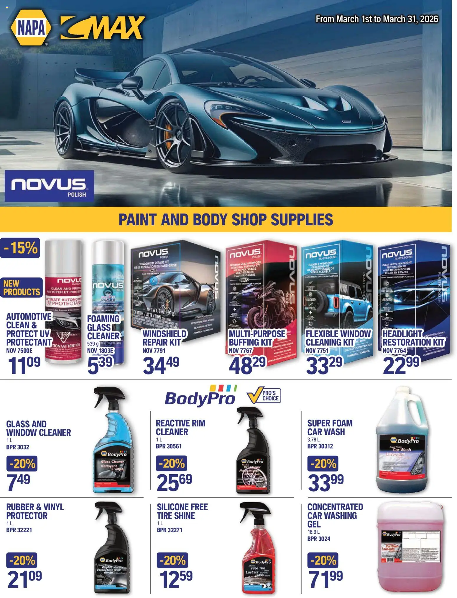 NAPA Auto Parts flyer valid from 01.03.2026 | Page: 1