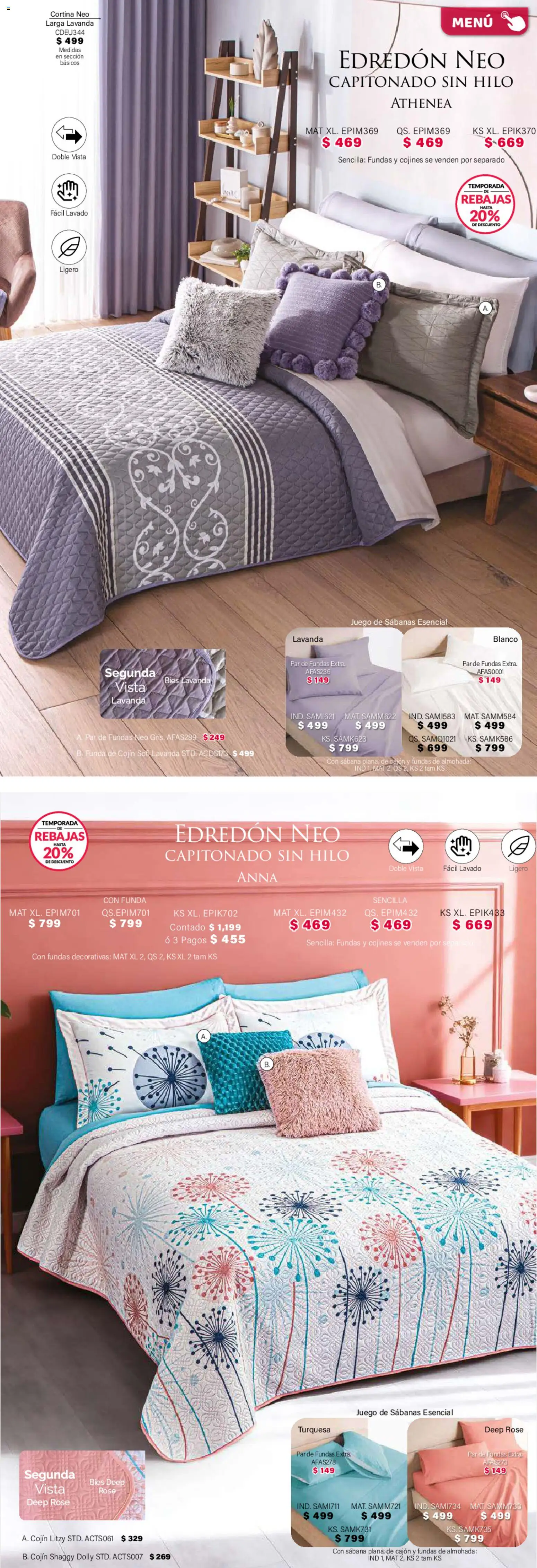 Nuevas ofertas de Colchas Concord válidas en toda la República Mexicana desde el 01.02.2026. ¡Encuentra las mejores ofertas en Colchas Concord catálogo! | Página: 58 | Productos: Juego, Funda, Almohada, Sabanas