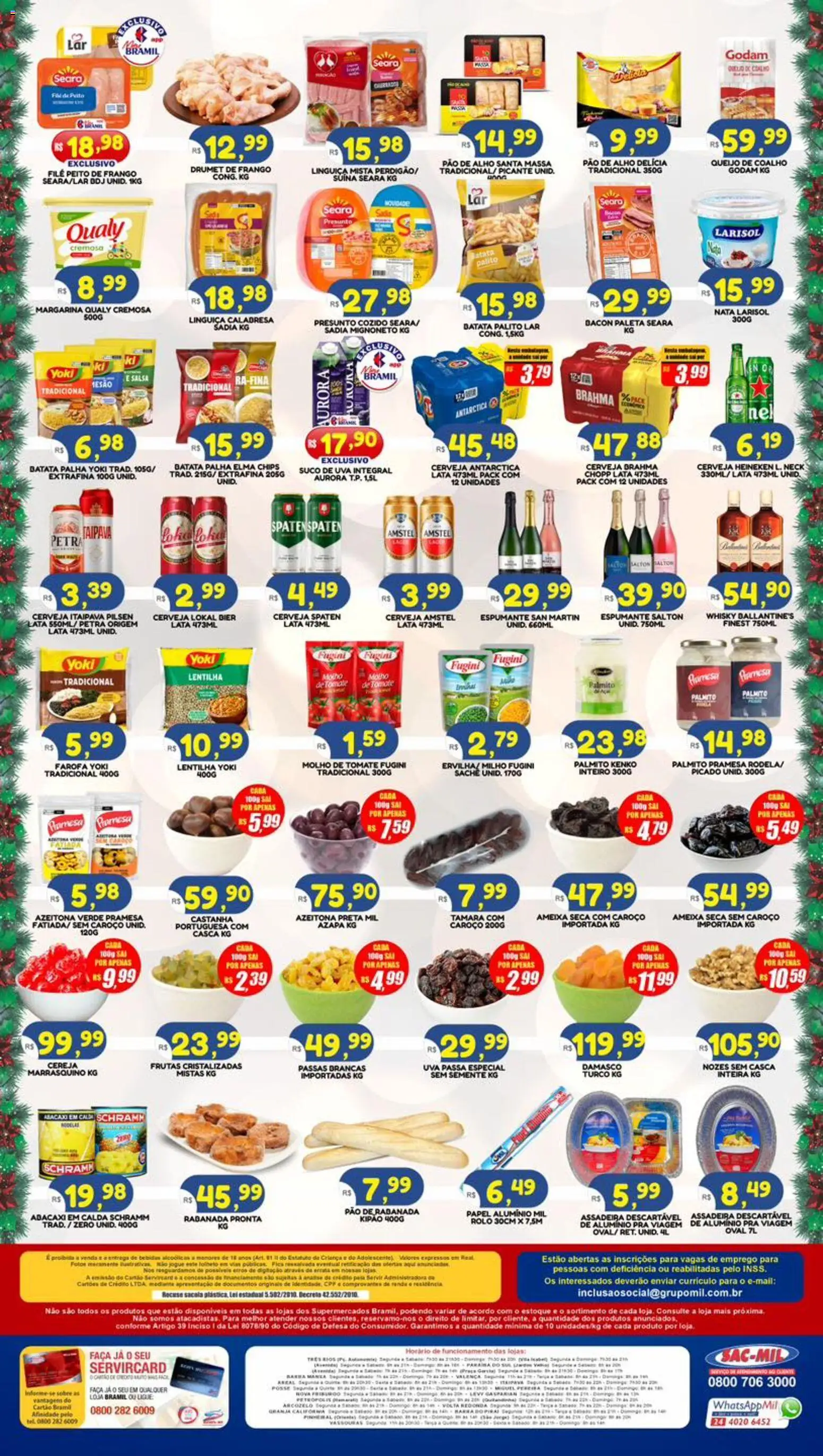 Bramil Supermercados Folheto - válido de 19.12.2025 | Página: 2 | Produtos: Queijo, Faca, Cerveja Heineken, Batata palha