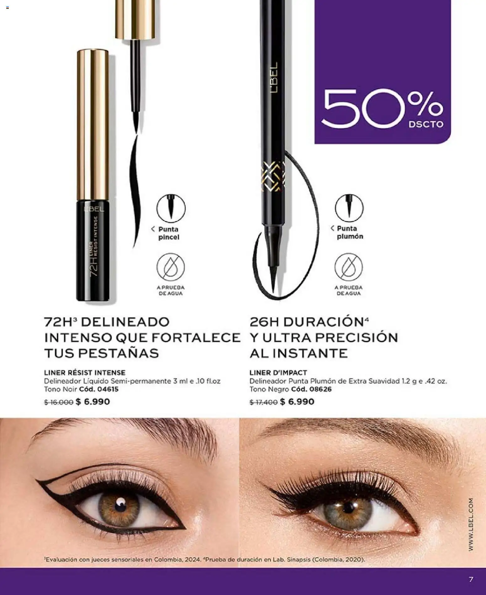 Catálogo L'Bel Campaña 1 │ válido desde el 01.01.2026 | Página: 7 | Productos: Agua, Delineador, Plumón, Pincel