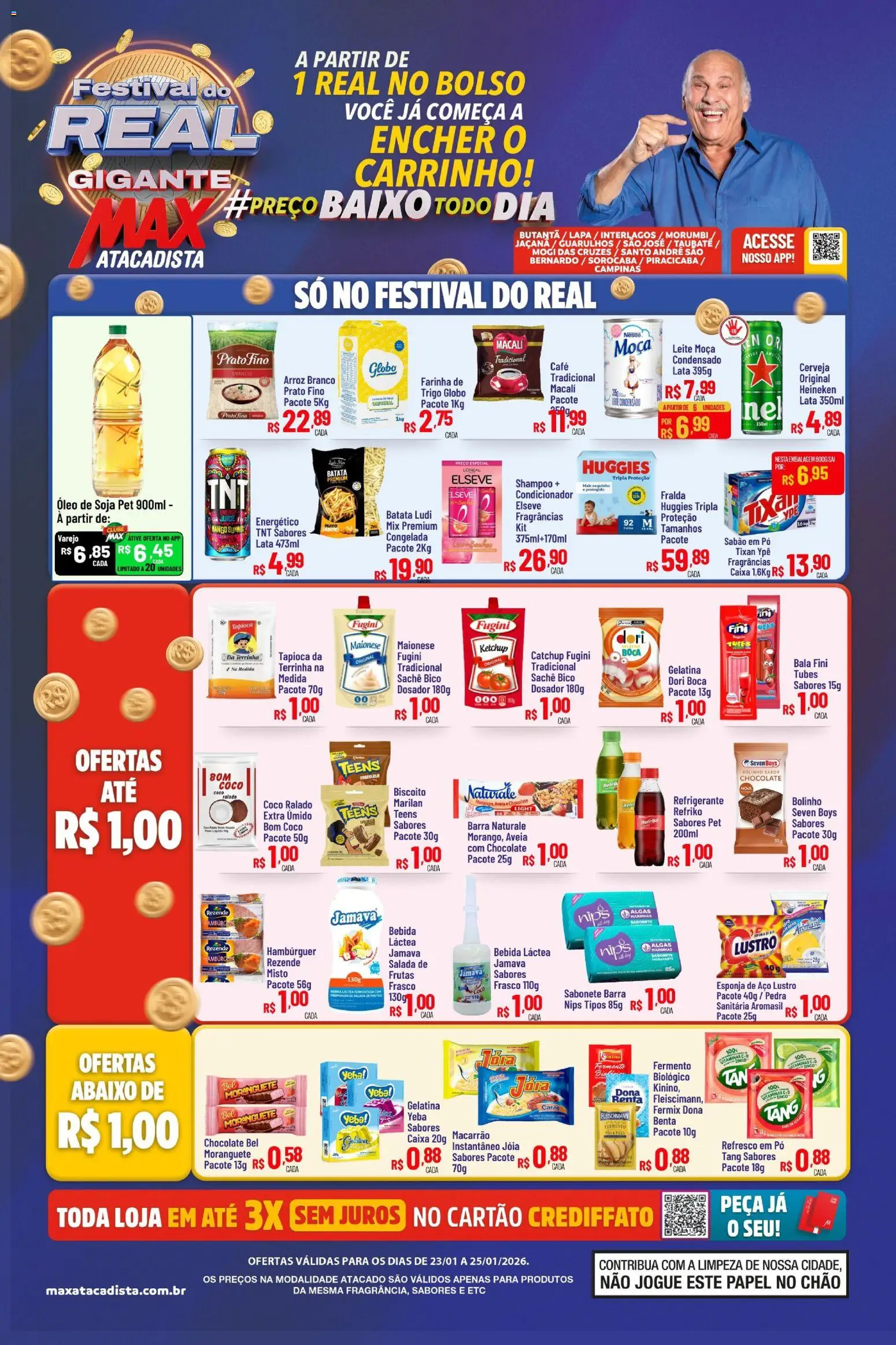 Max Atacadista Folheto - válido de 23.01.2026 | Página: 1 | Produtos: Shampoo, Café, Carne, Heineken