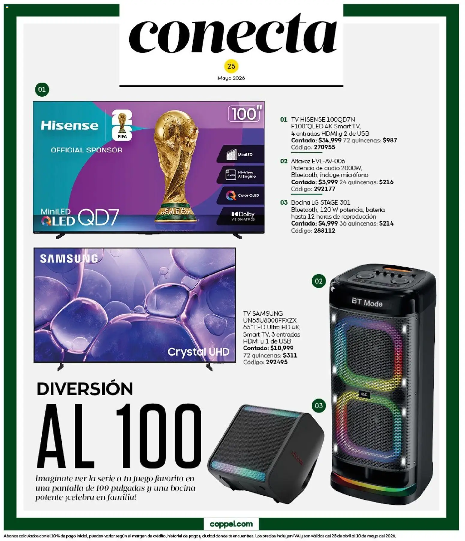 Nuevas ofertas de Coppel válidas en toda la República Mexicana desde el 25.04.2026. ¡Encuentra las mejores ofertas en Coppel catálogo Claro que la vas a querer! | Página: 25 | Productos: Audio, Juego, Bocina, Té