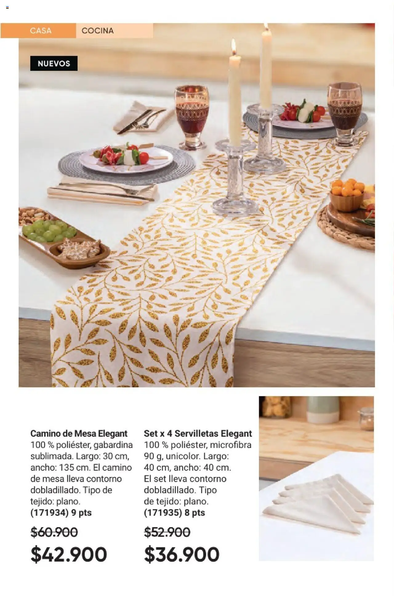 Avon revista - valida desde el 01.08.2025 | Página: 55 | Productos: Cocina, Servilletas, Mesa, Contorno