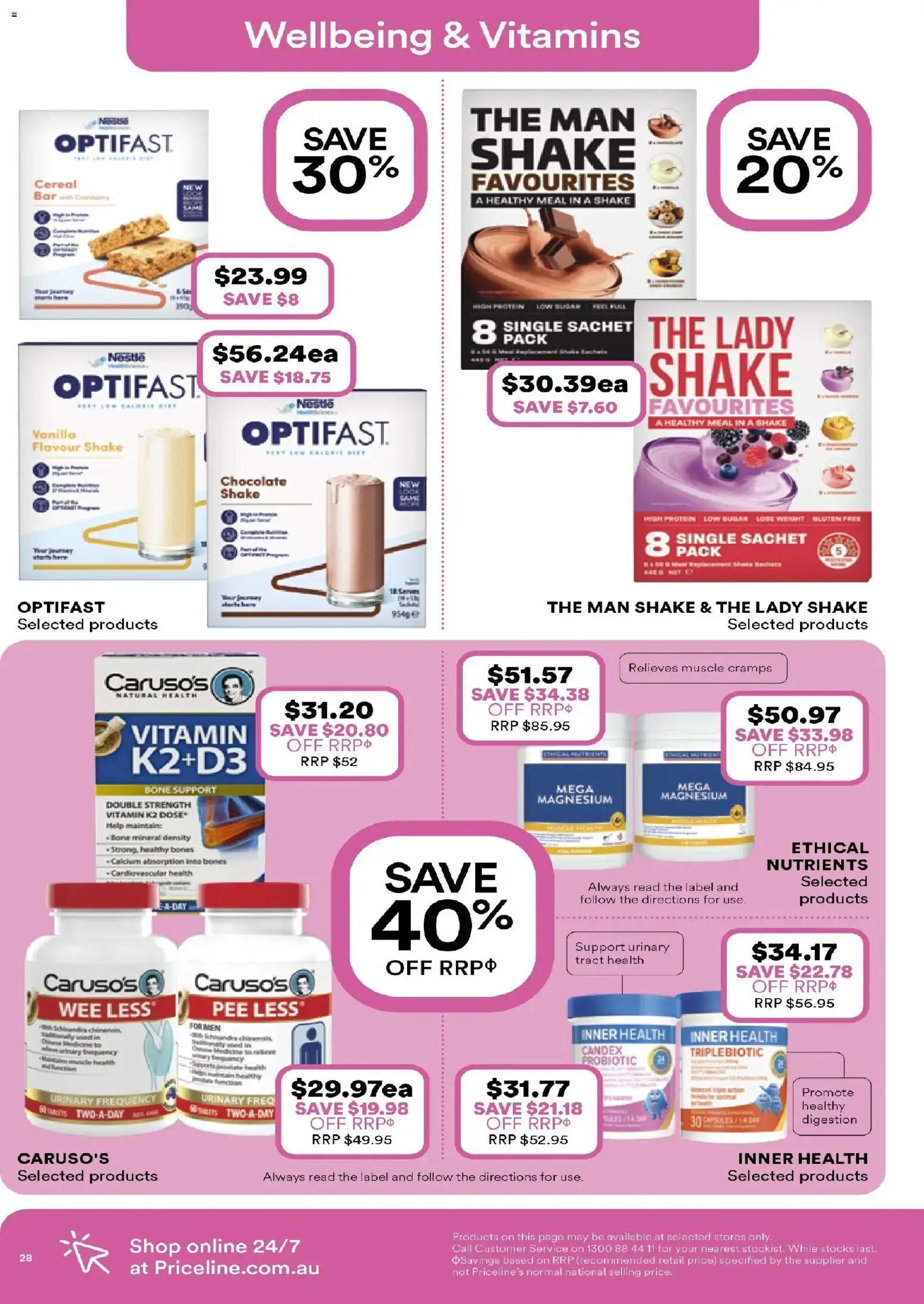 Priceline Pharmacy catalogue - valid from 18.02.2026 | Page: 28 | Products: Chocolate, Cereal, Weight, Vitamin