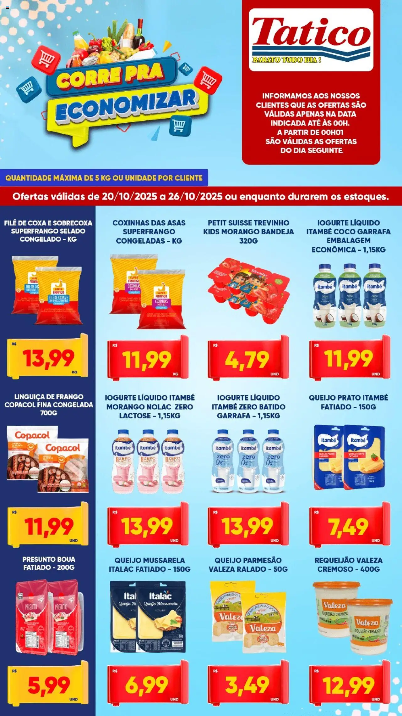 Tatico Folheto - válido de 20.10.2025 | Página: 1 | Produtos: Coco, Bandeja, Frango, Mussarela
