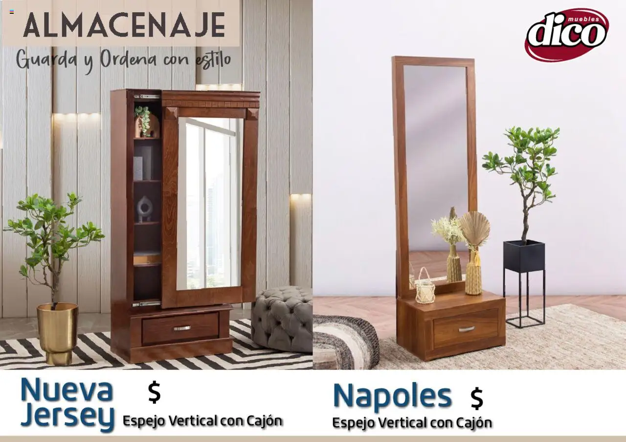 Nuevas ofertas de Muebles Dico válidas en toda la República Mexicana desde el 12.02.2025. ¡Encuentra las mejores ofertas en Muebles Dico catálogo Almacenaje! | Página: 60 | Productos: Espejo