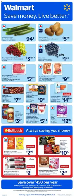 Preview of Walmart flyer - AB from shop Walmart valid from 07.08.2025