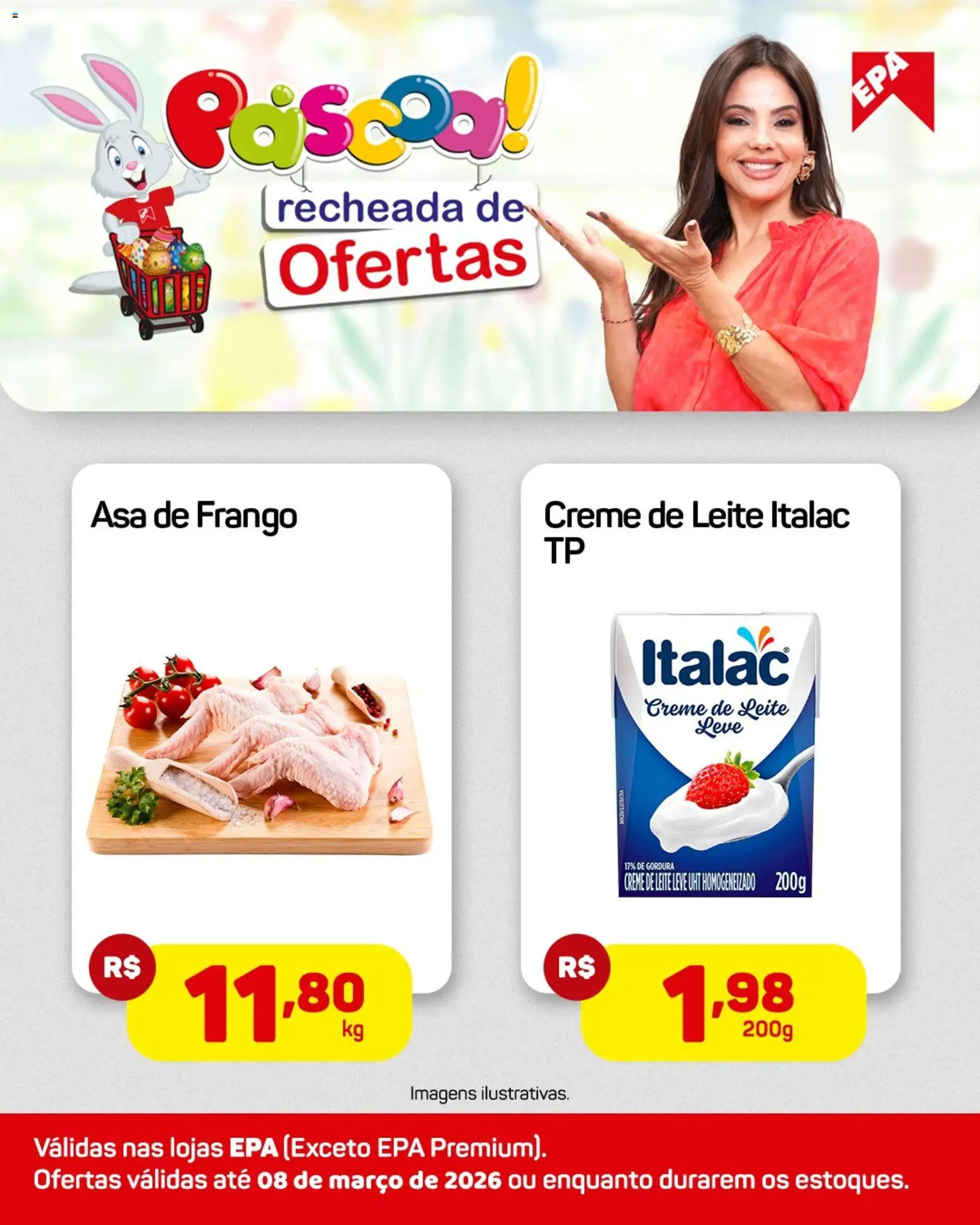 EPA Folheto - válido de 02.03.2026 | Página: 4 | Produtos: Asa de frango, Creme, Creme de leite, Frango