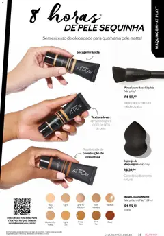 Mary Kay - Catálogo Novembro/Dezembro 2025 - Pré-Visualização do folheto da loja Mary Kay, válido de 01.11.2025 | Página: 33 | Produtos: Maquiagem, Pincel, Esponja, Base