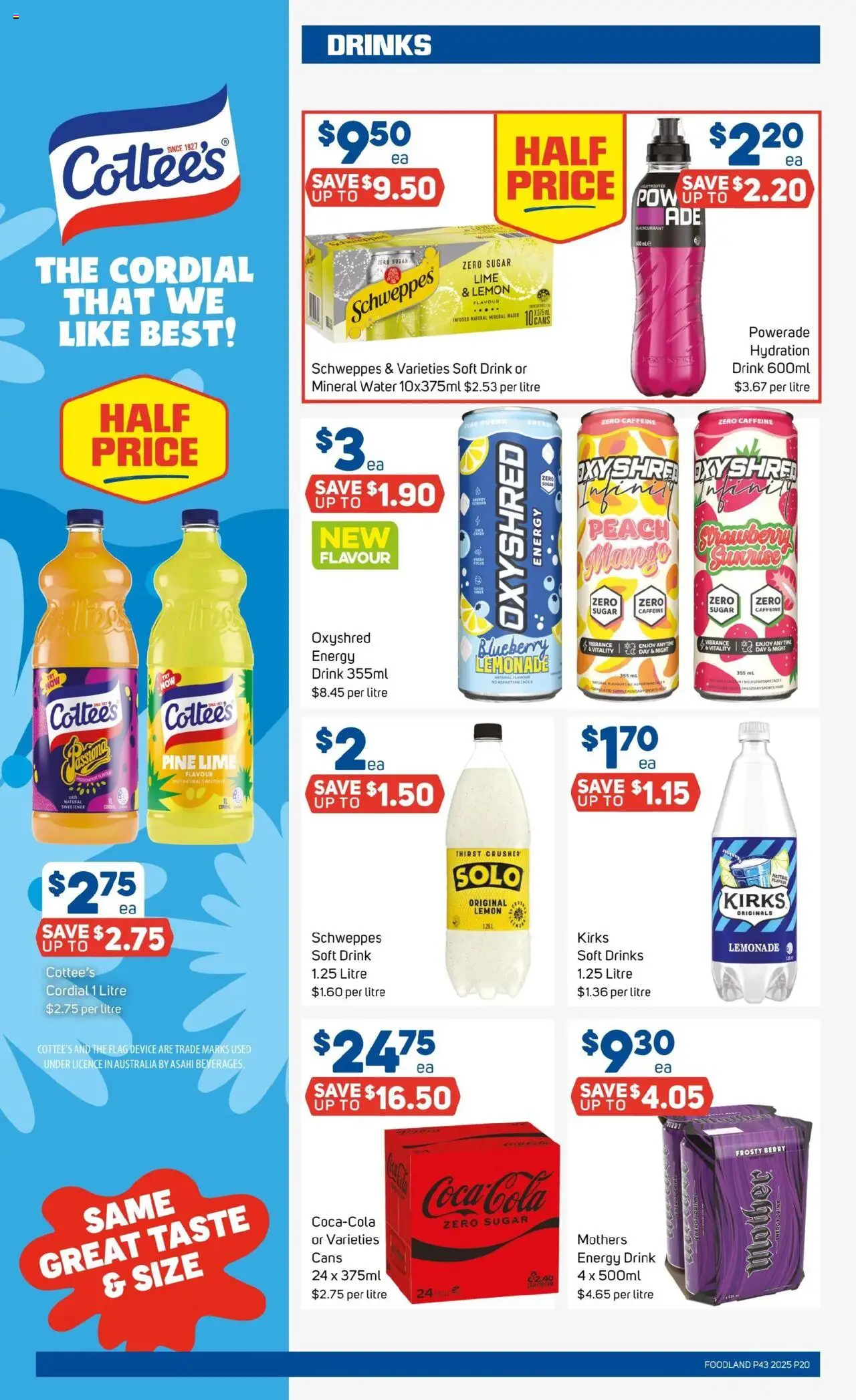 Foodland catalogue - valid from 22.10.2025 | Page: 20 | Products: Water, Sugar, Lime, Jeans