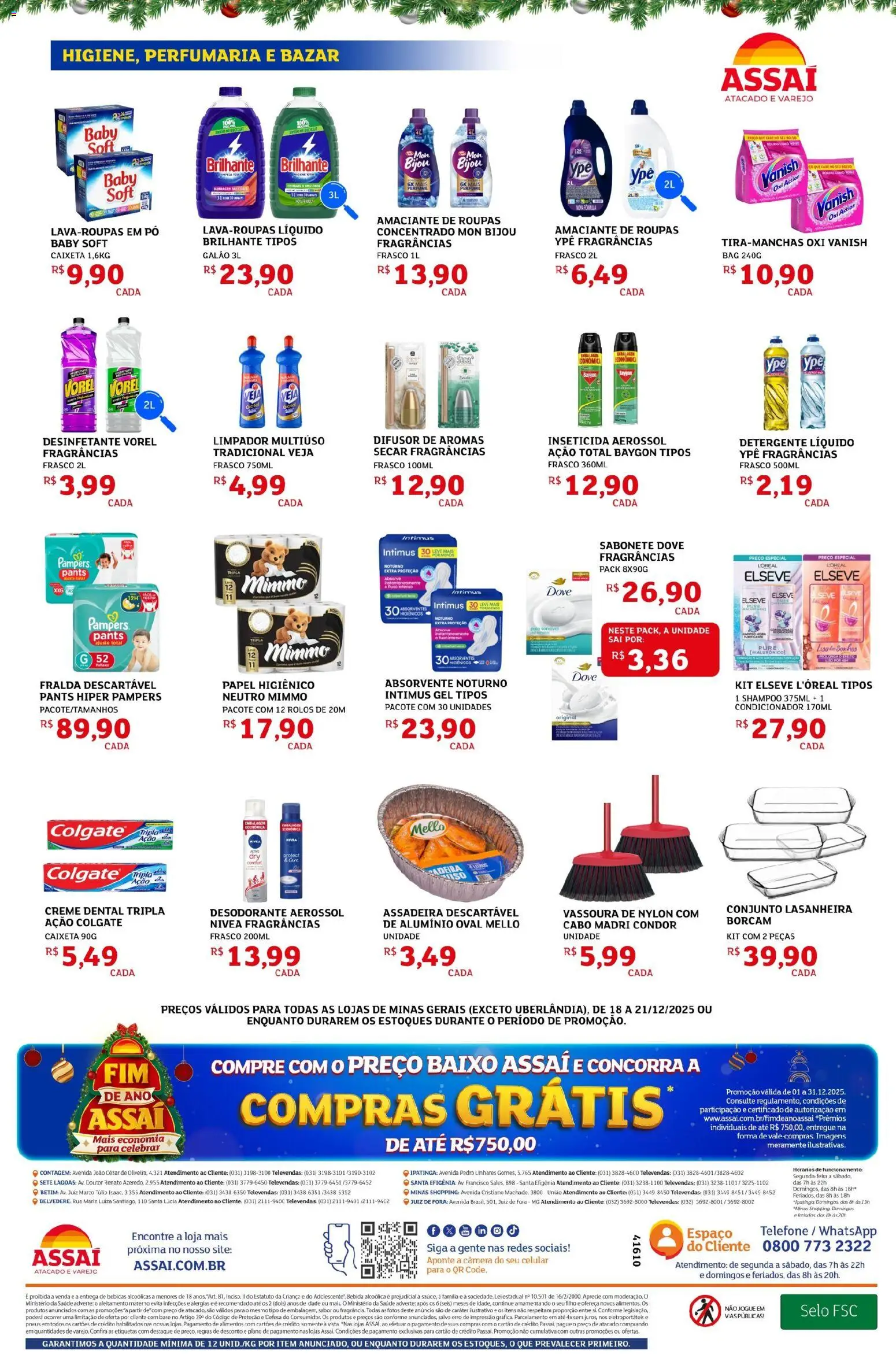 Assaí Atacadista Folheto - válido de 18.12.2025 | Página: 4 | Produtos: Condicionador, Amaciante de roupas, Roupas, Creme