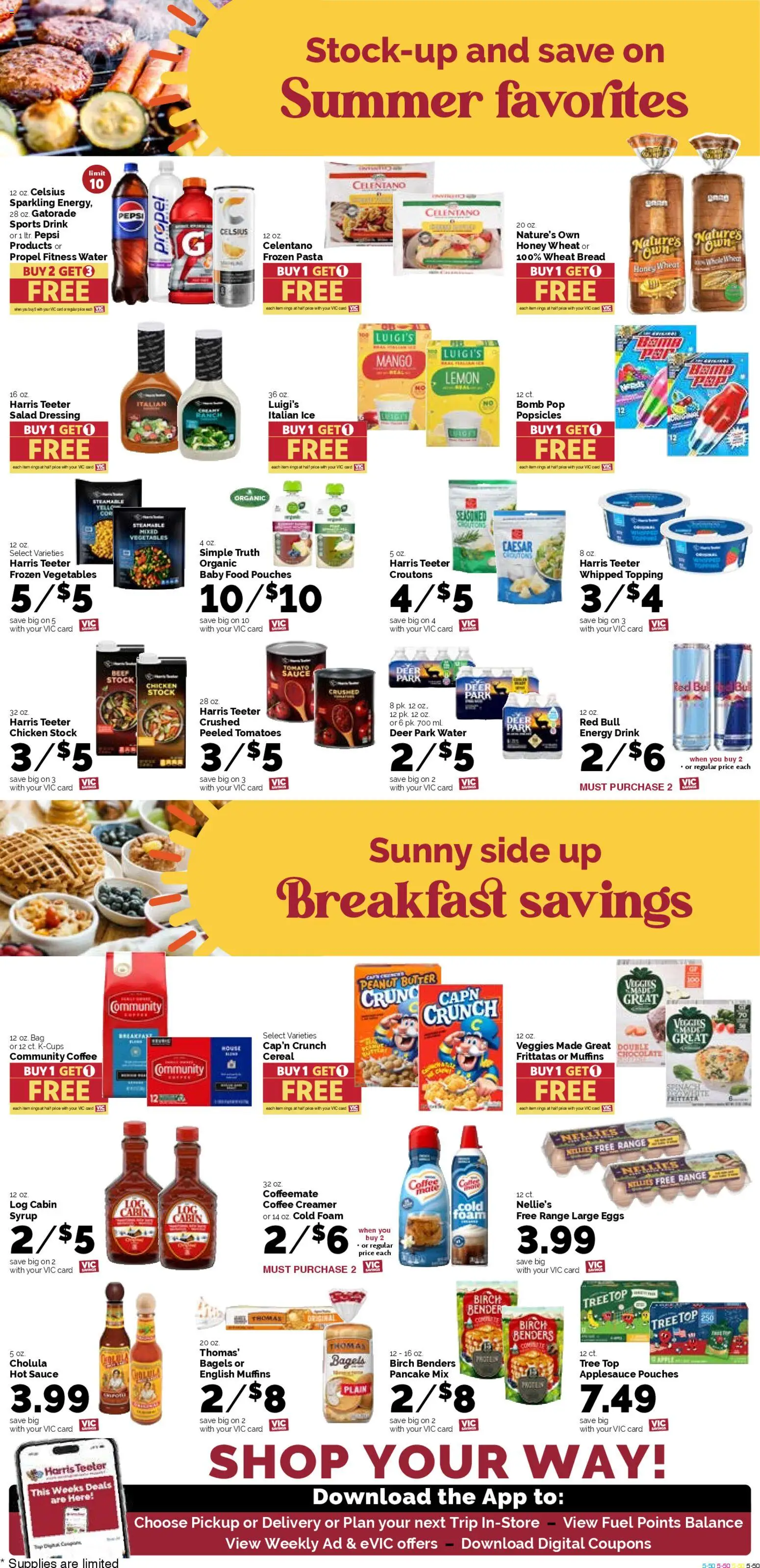 Harris Teeter Weekly Ad - valid from 22.04.2026 | Page: 10 | Products: Tomatoes, Salad, Water, Bag
