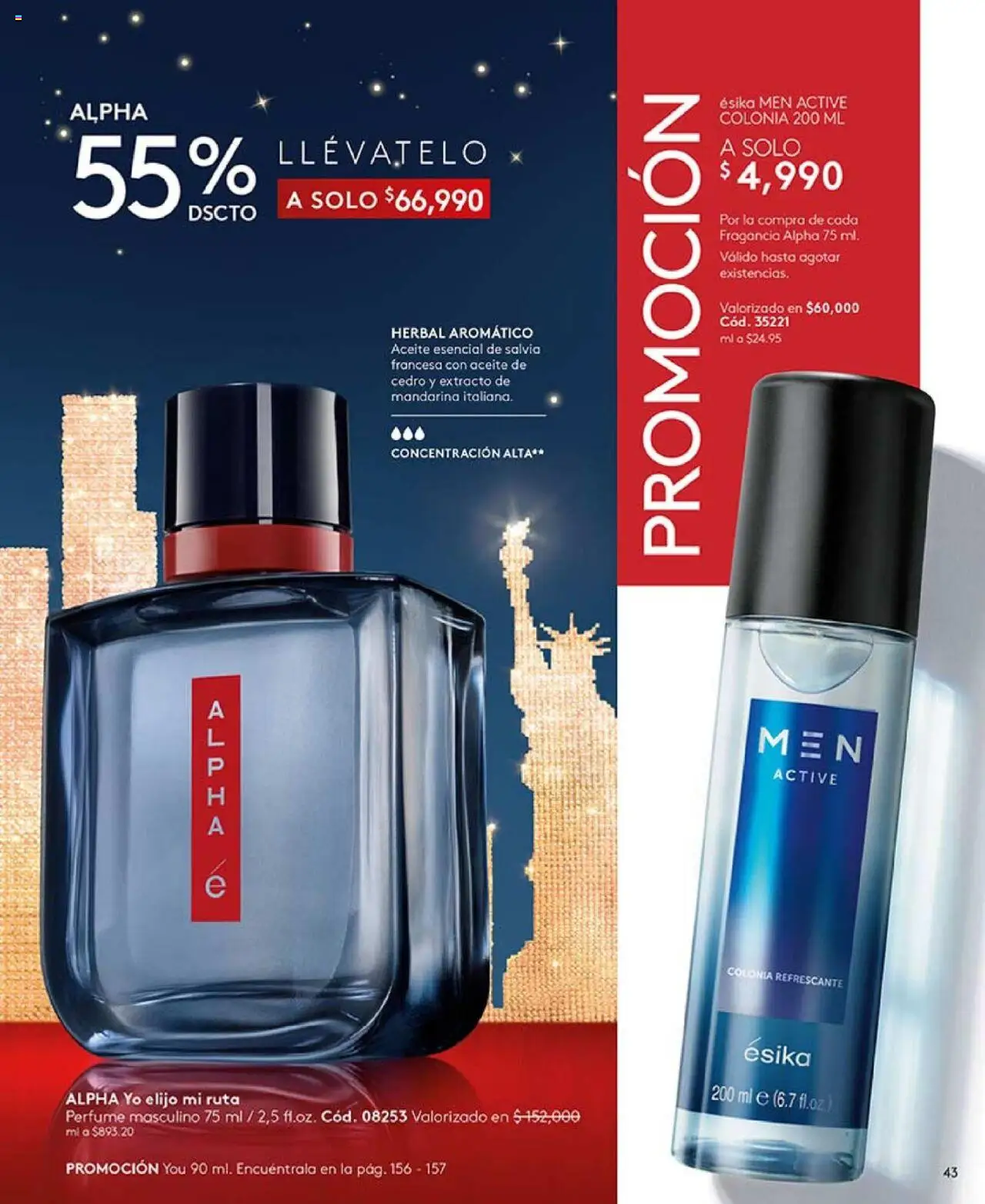 Ésika revista - valida desde el 14.10.2025 | Página: 43 | Productos: Perfume, Fragancia, Aceite
