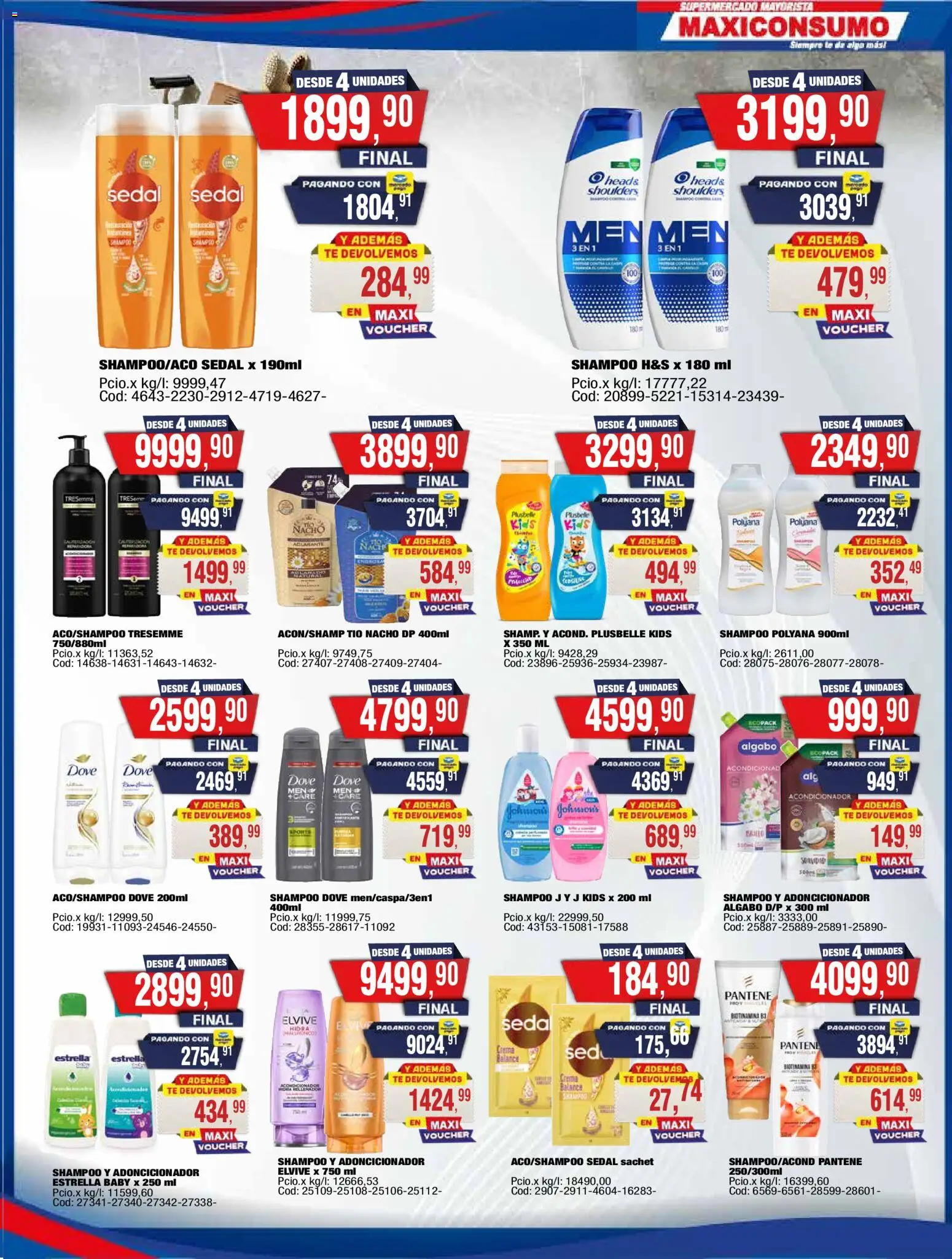 Maxiconsumo ofertas │ válido desde el 24.11.2025 | Página: 27 | Productos: Shampoo, Acondicionador, Té, Crema