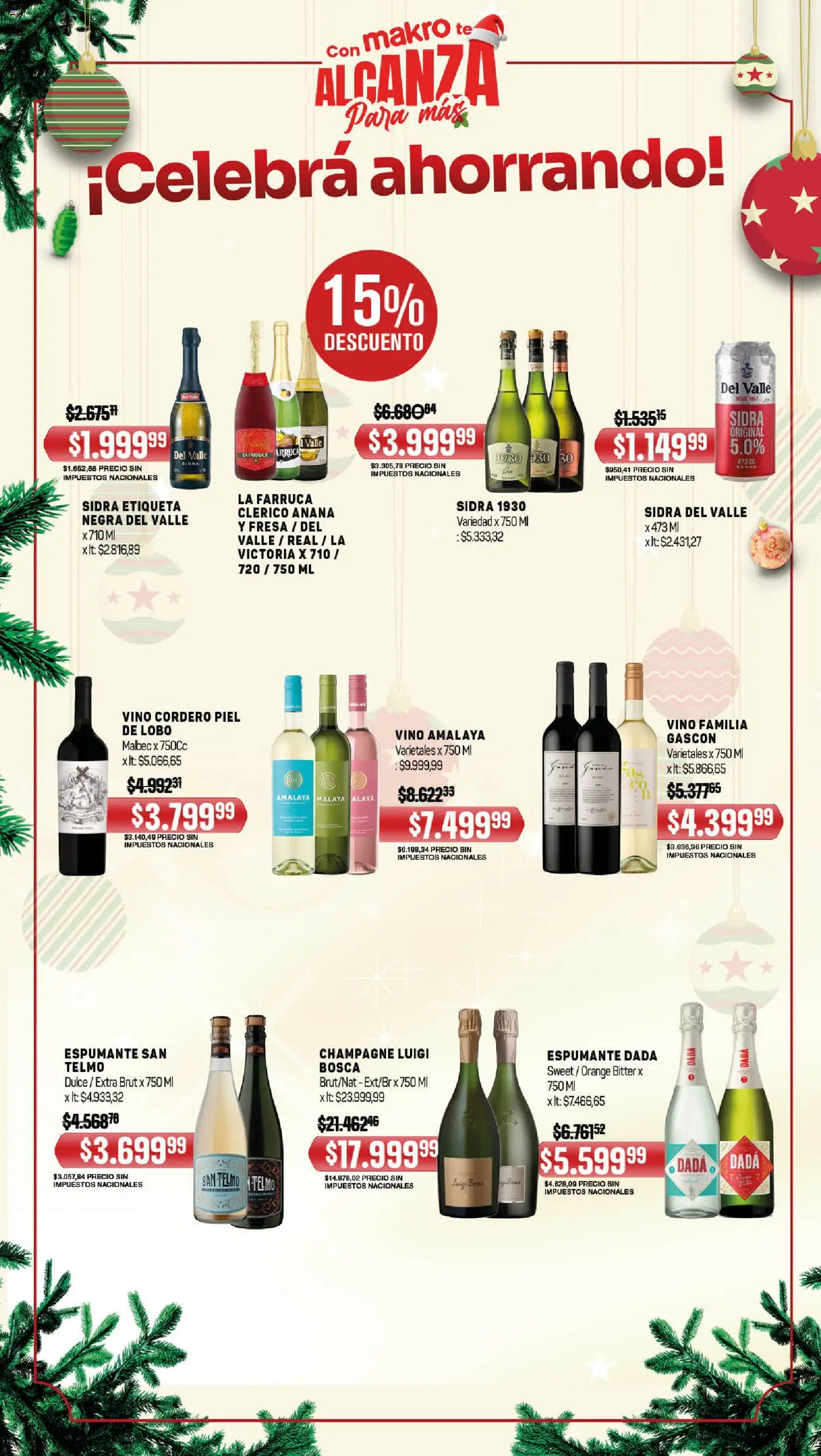 Makro ofertas │ válido desde el 18.12.2025 | Página: 4 | Productos: Ananá, Champagne, Vino, Té