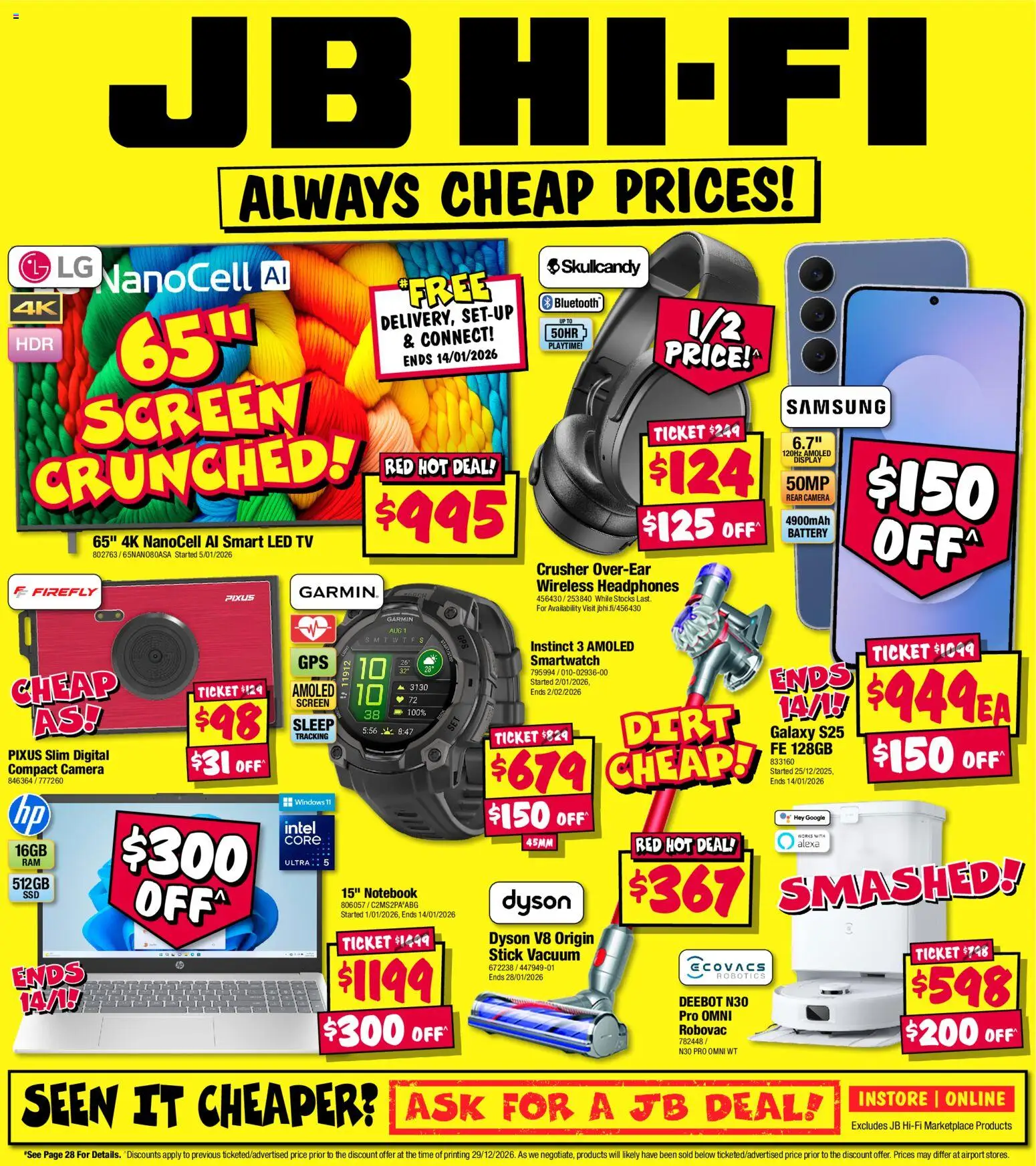 JB Hi-Fi catalogue - valid from 08.01.2026 | Page: 40 | Products: Camera, Headphones, Screen, Smartwatch