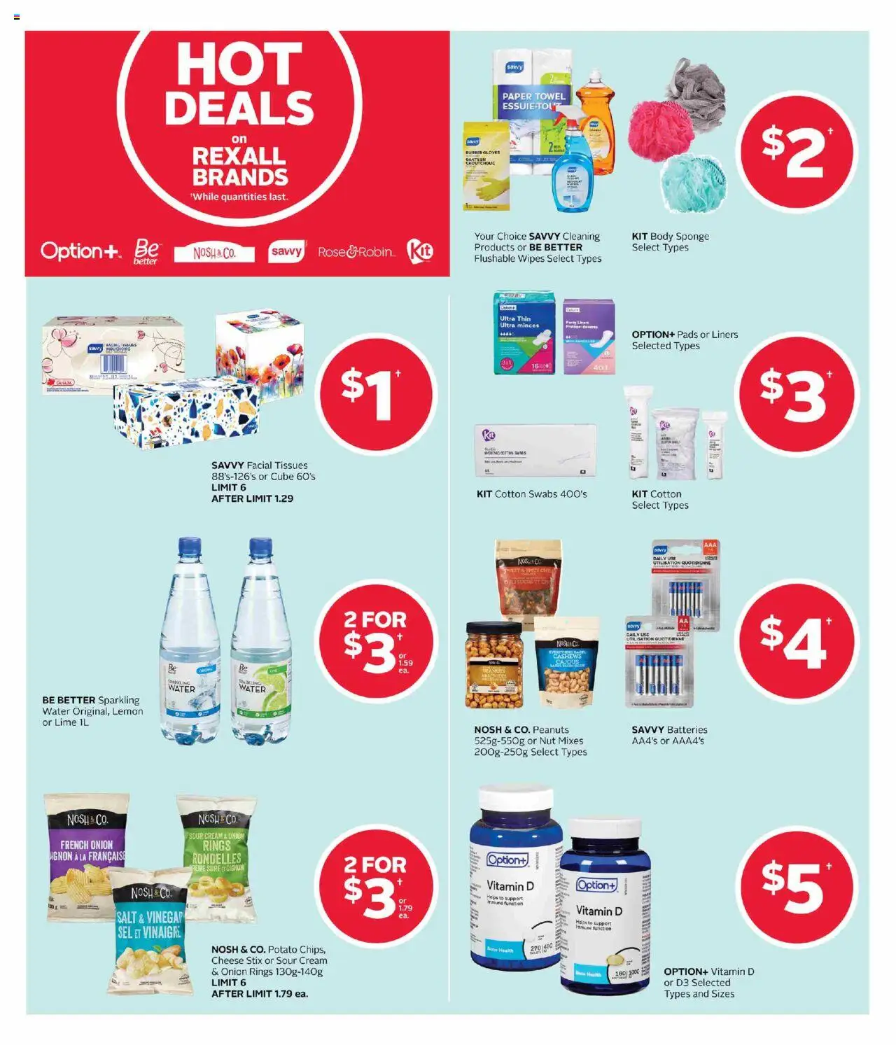 Rexall flyer valid from 01.08.2025 | Page: 4 | Products: Sour cream, Cream, Gloves, Cheese