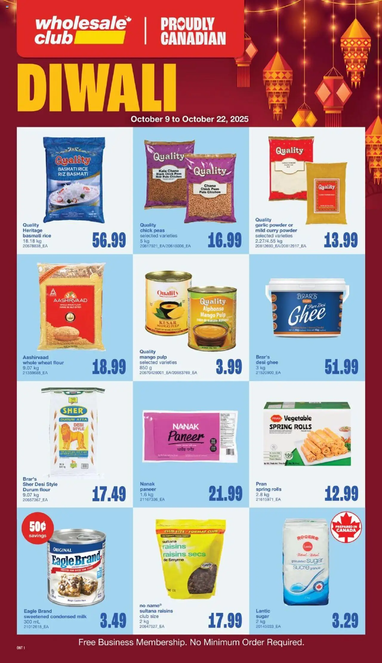 Wholesale Club flyer valid from 09.10.2025 | Page: 1 | Products: Rice, Powder, Milk