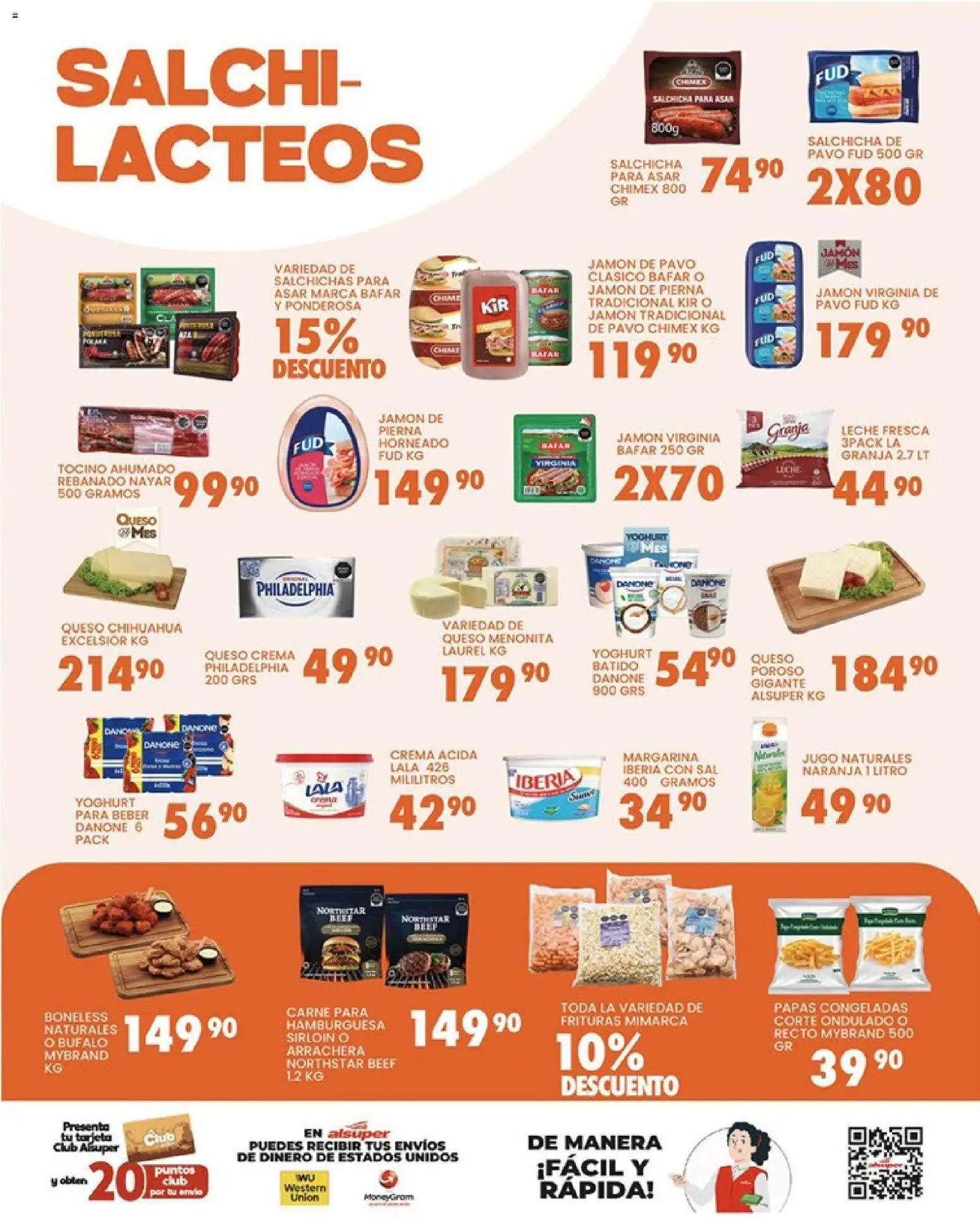 Nuevas ofertas de Alsuper válidas en toda la República Mexicana desde el 27.03.2026. ¡Encuentra las mejores ofertas en Alsuper folleto Durango! | Página: 3 | Productos: Tocino, Sal, Leche, Jugo