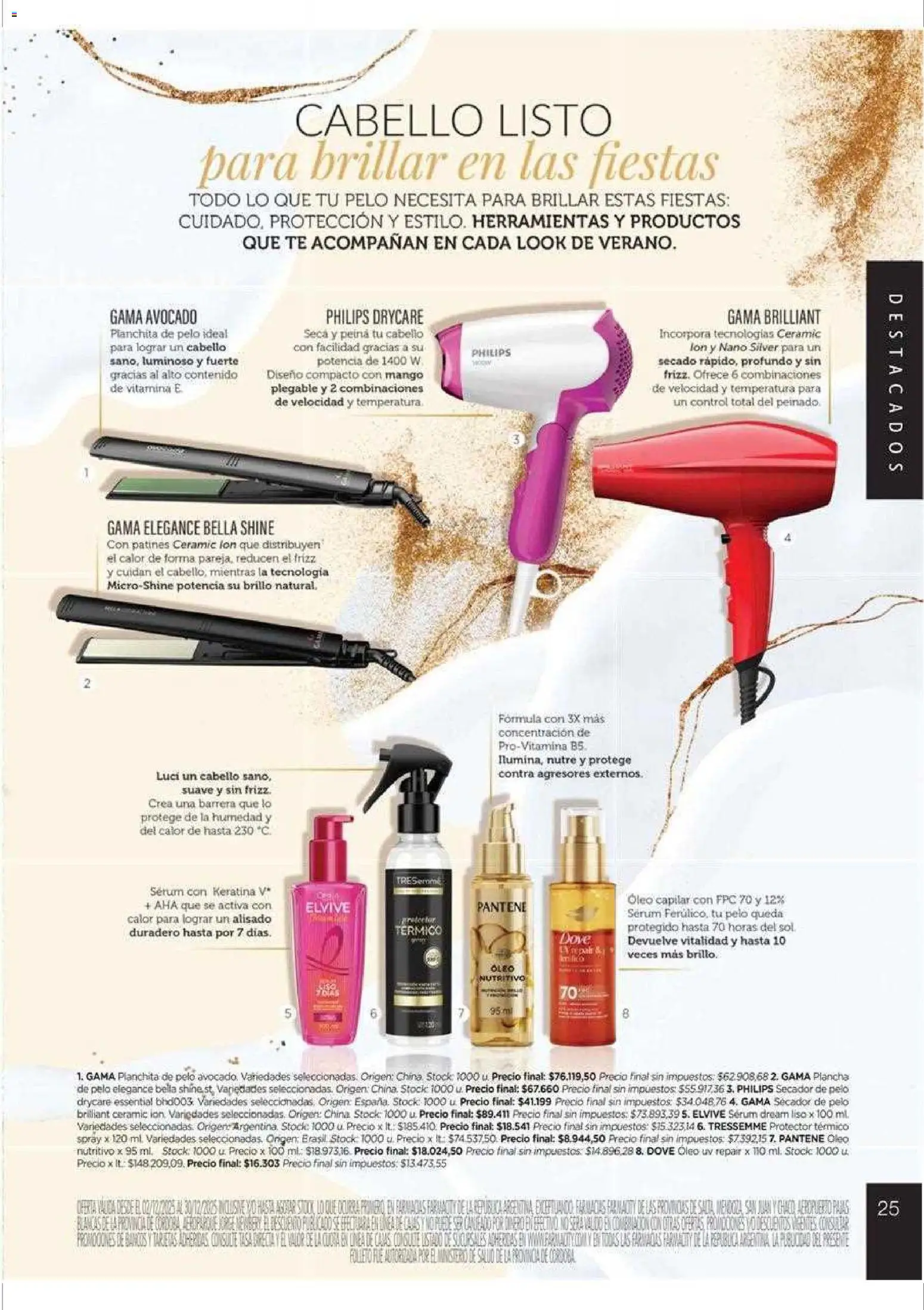 Farmacity catálogo │ válido desde el 02.12.2025 | Página: 25 | Productos: Secador de pelo, Brillo, Mango, Té